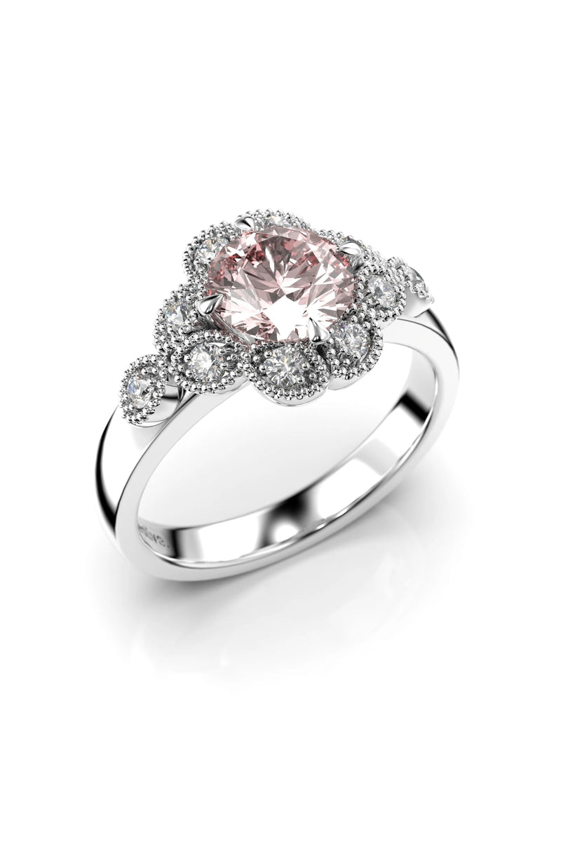 Festive Lotus Morganiitti + 10x0,02ct 524-120M-VK tuotekuva