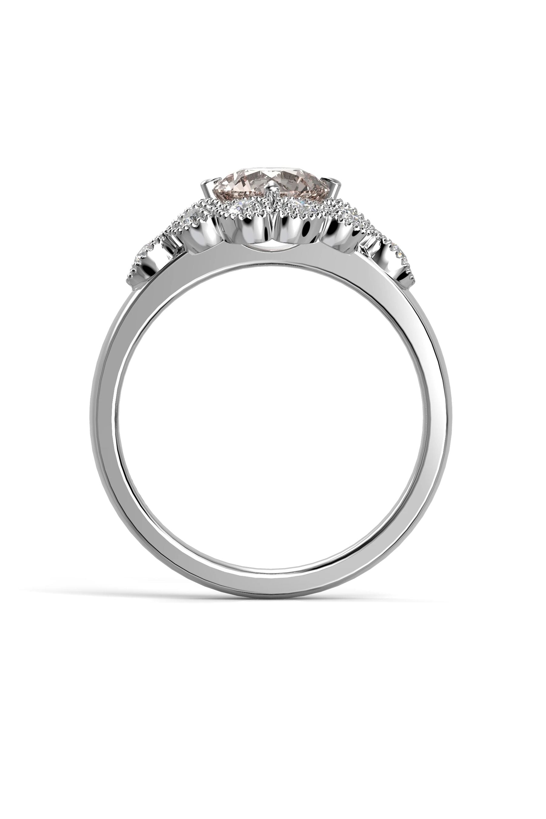 Festive Lotus Morganiitti + 10x0,02ct 15,5