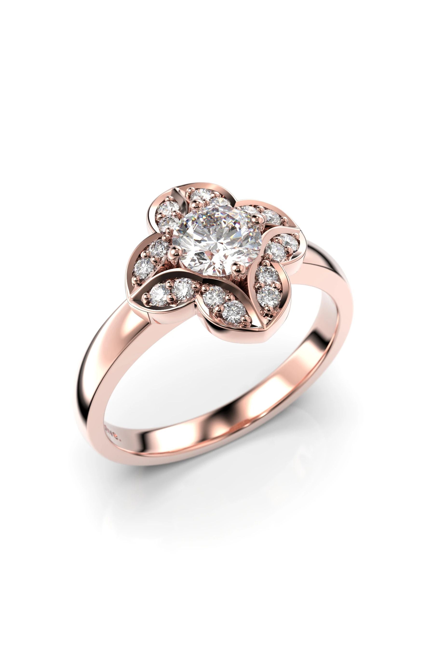 Festive Magnolia 0,45ct + 16x0,01ct 15,5