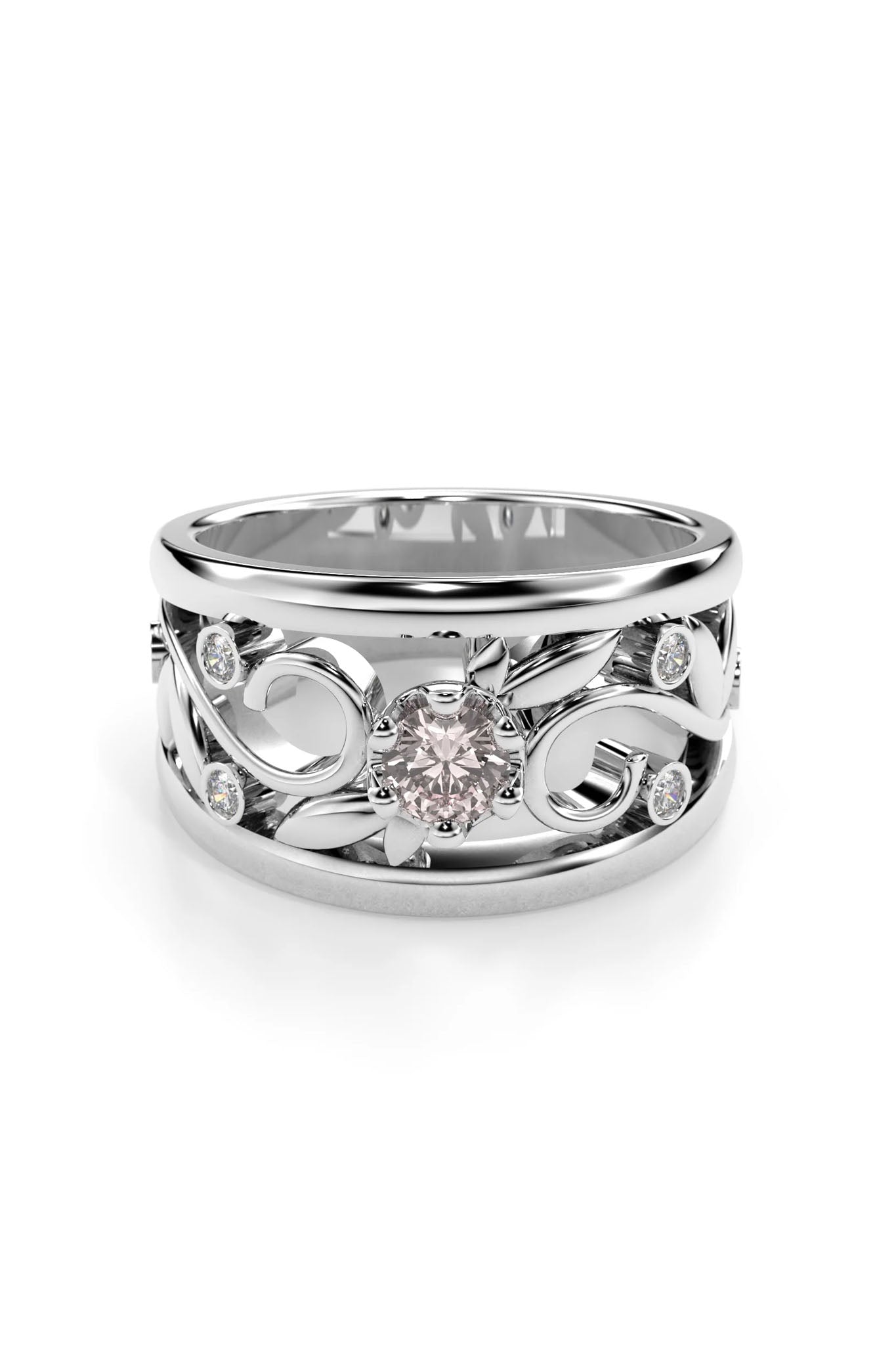 Festive Metsän Aarre valkokultainen timanttisormus 0,29ct 15,5