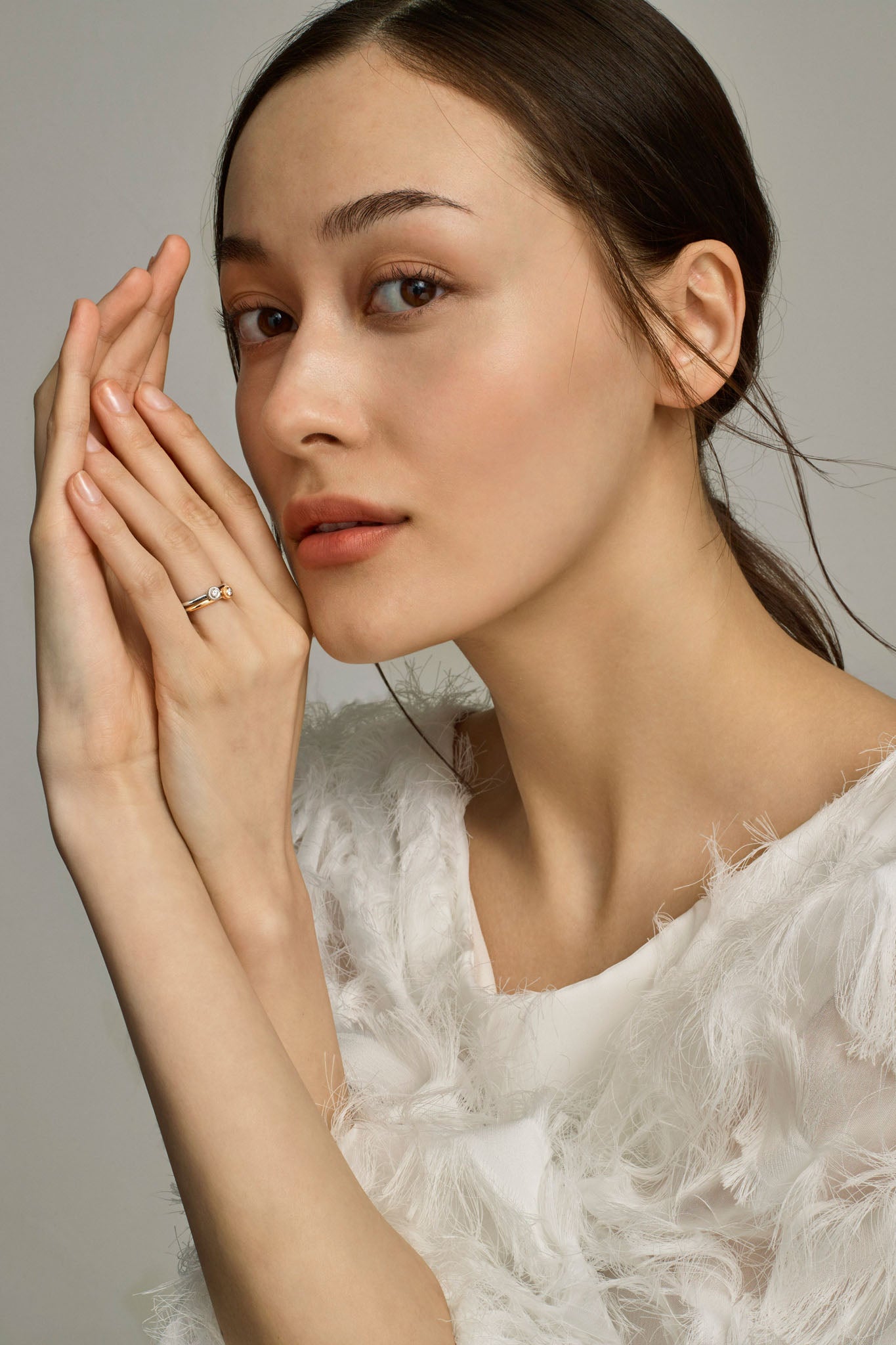 Kalevala Love Valittu valkokultainen timanttisormus 0,06ct 16,0