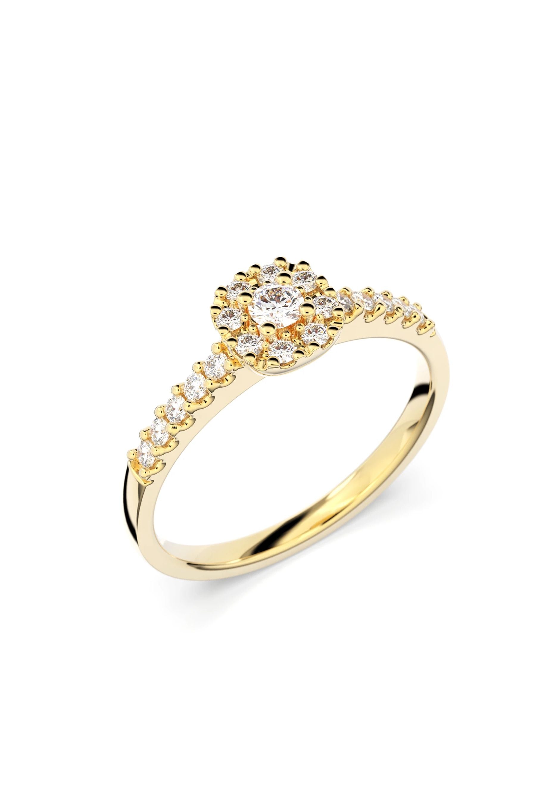 Festive Jasmin Halo 0,07ct + 18x0,01ct 15,5