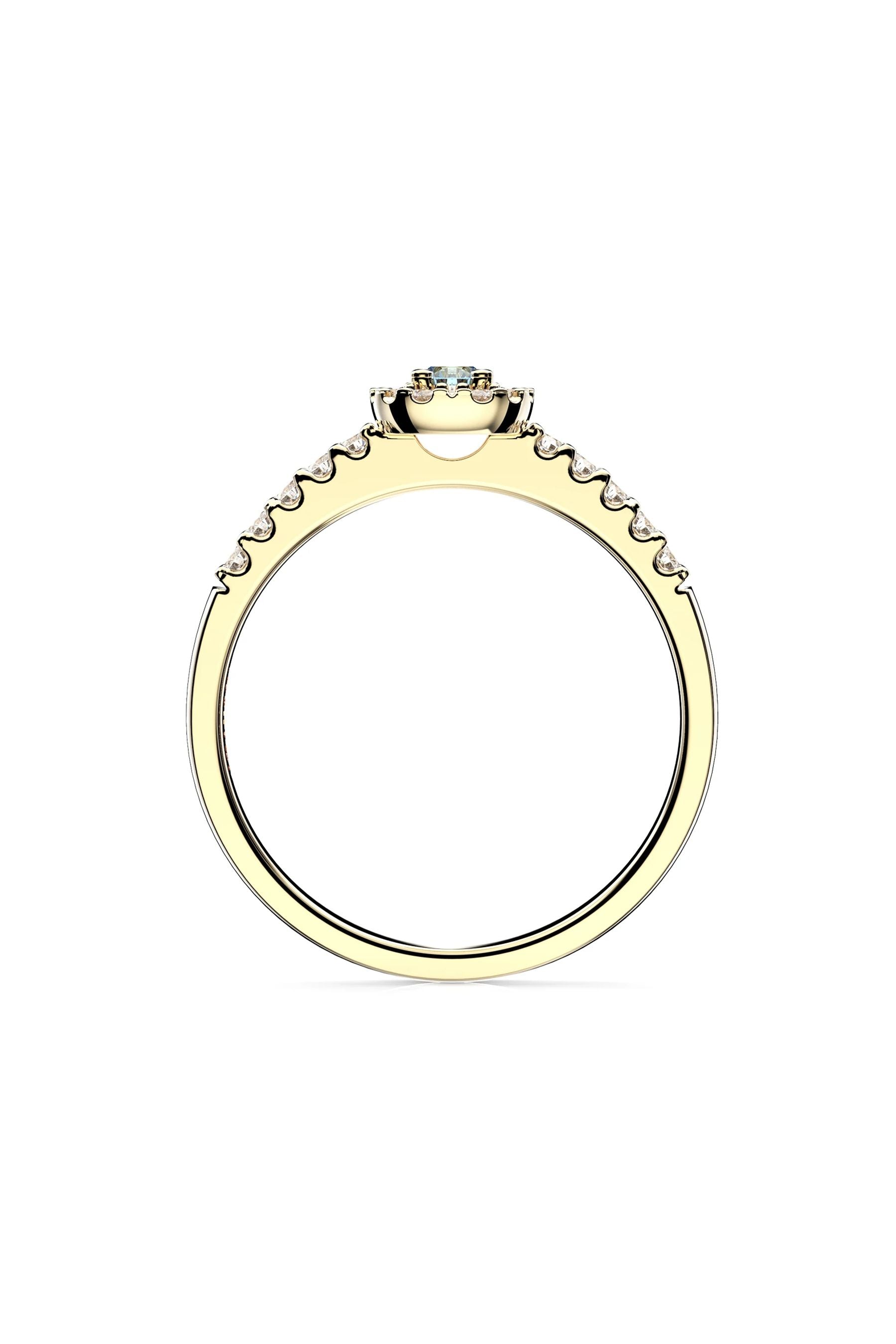 Festive Jasmin Halo Akvamariini + 18x0,01ct 15,5