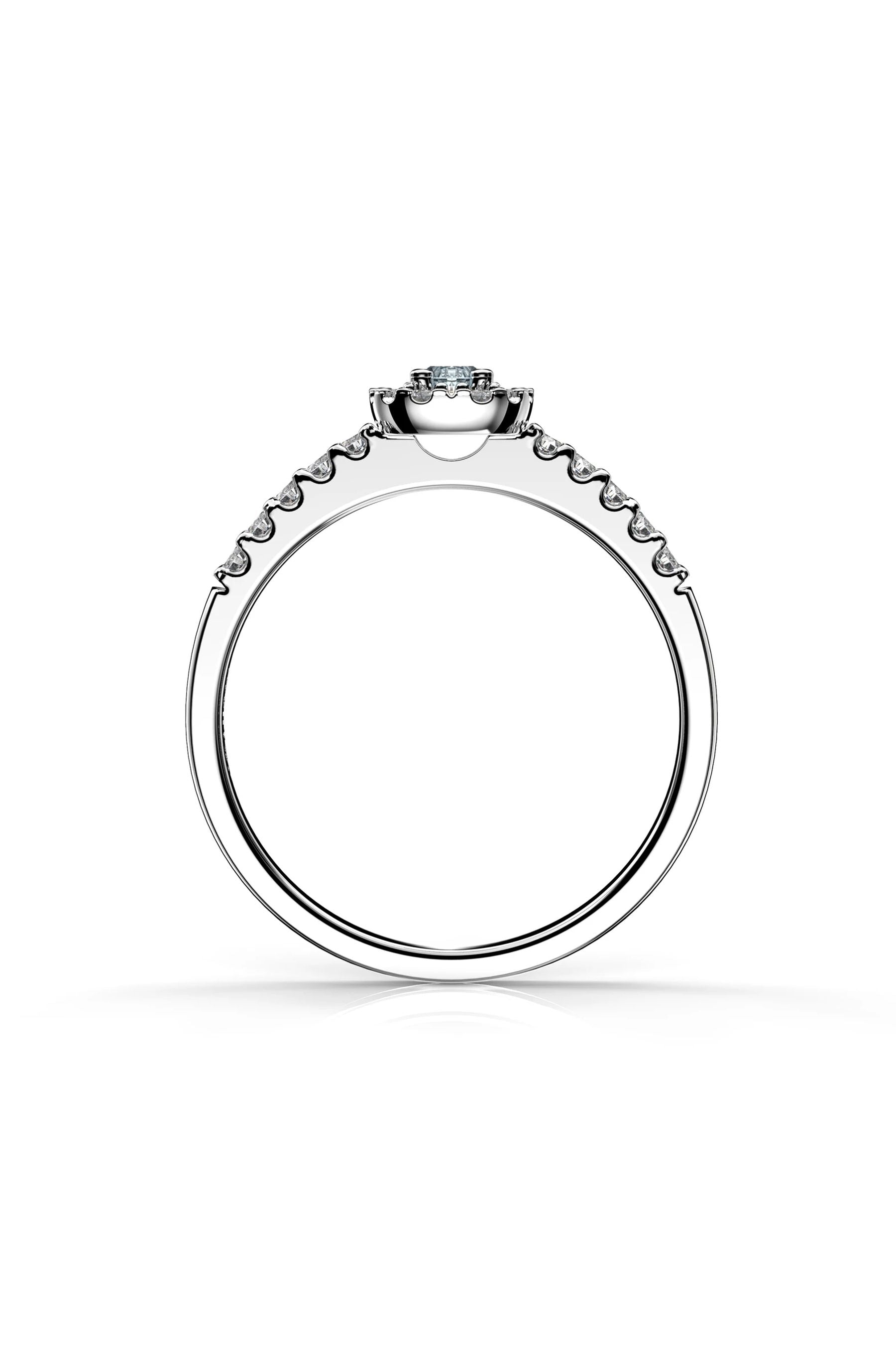 Festive Jasmin Halo Akvamariini + 18x0,01ct 15,5