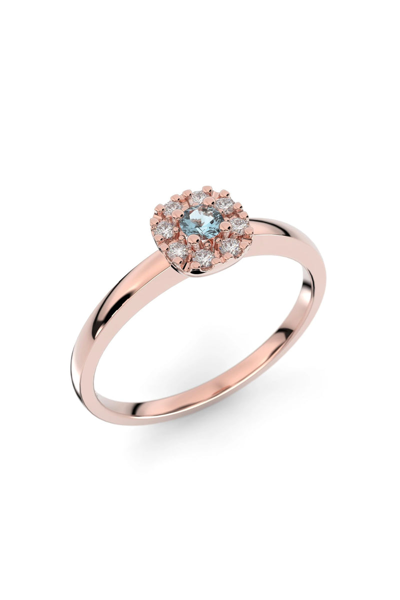 Festive Jasmin Halo Akvamariini + 8x0,01ct 562-015A-PK tuotekuva