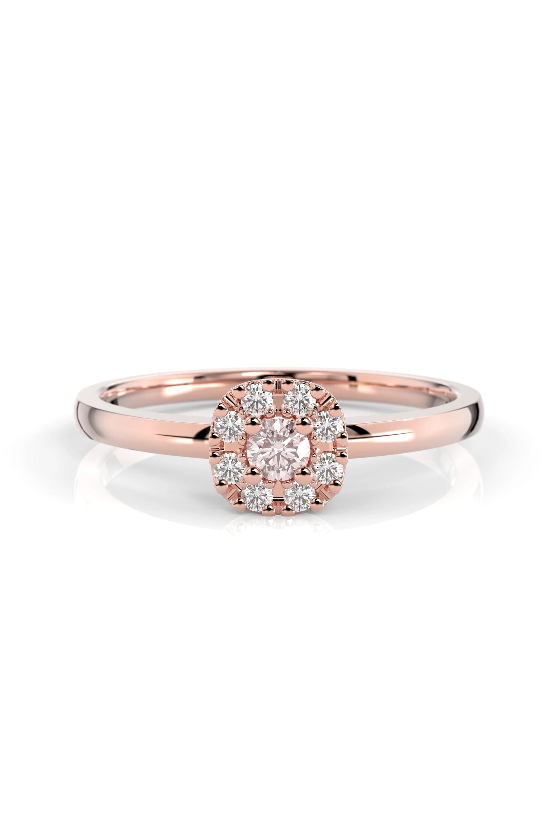 Festive Jasmin Halo Morganiitti + 8x0,01ct 15,5