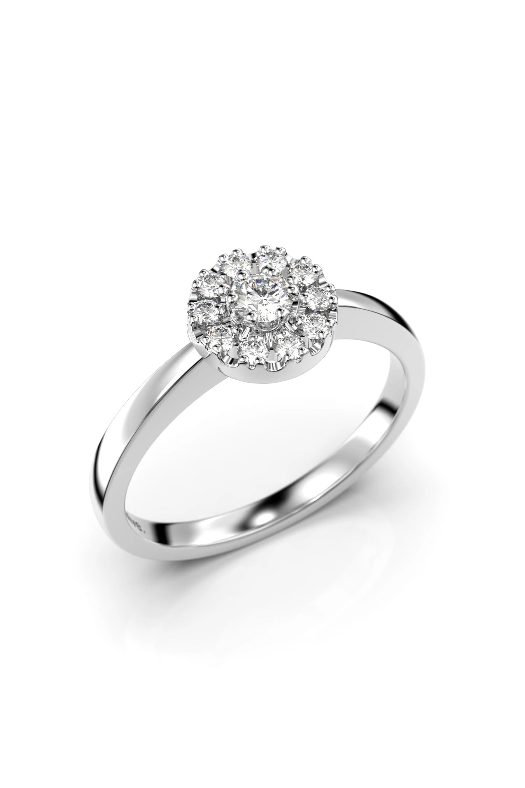 Festive Olivia Halo Pyöreä 0,07ct + 10x0,01ct 15,5