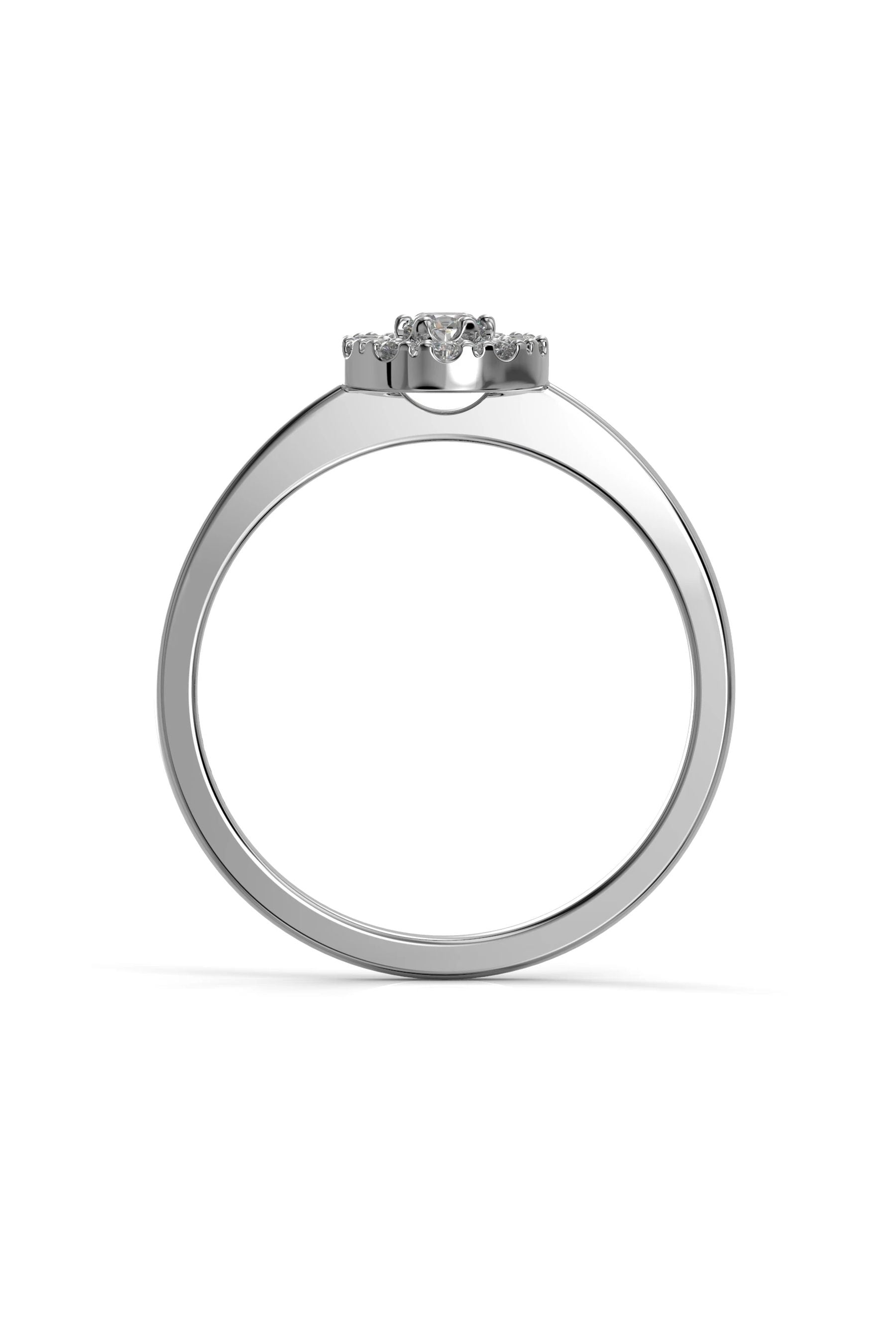 Festive Olivia Halo Pyöreä 0,07ct + 10x0,01ct 15,5