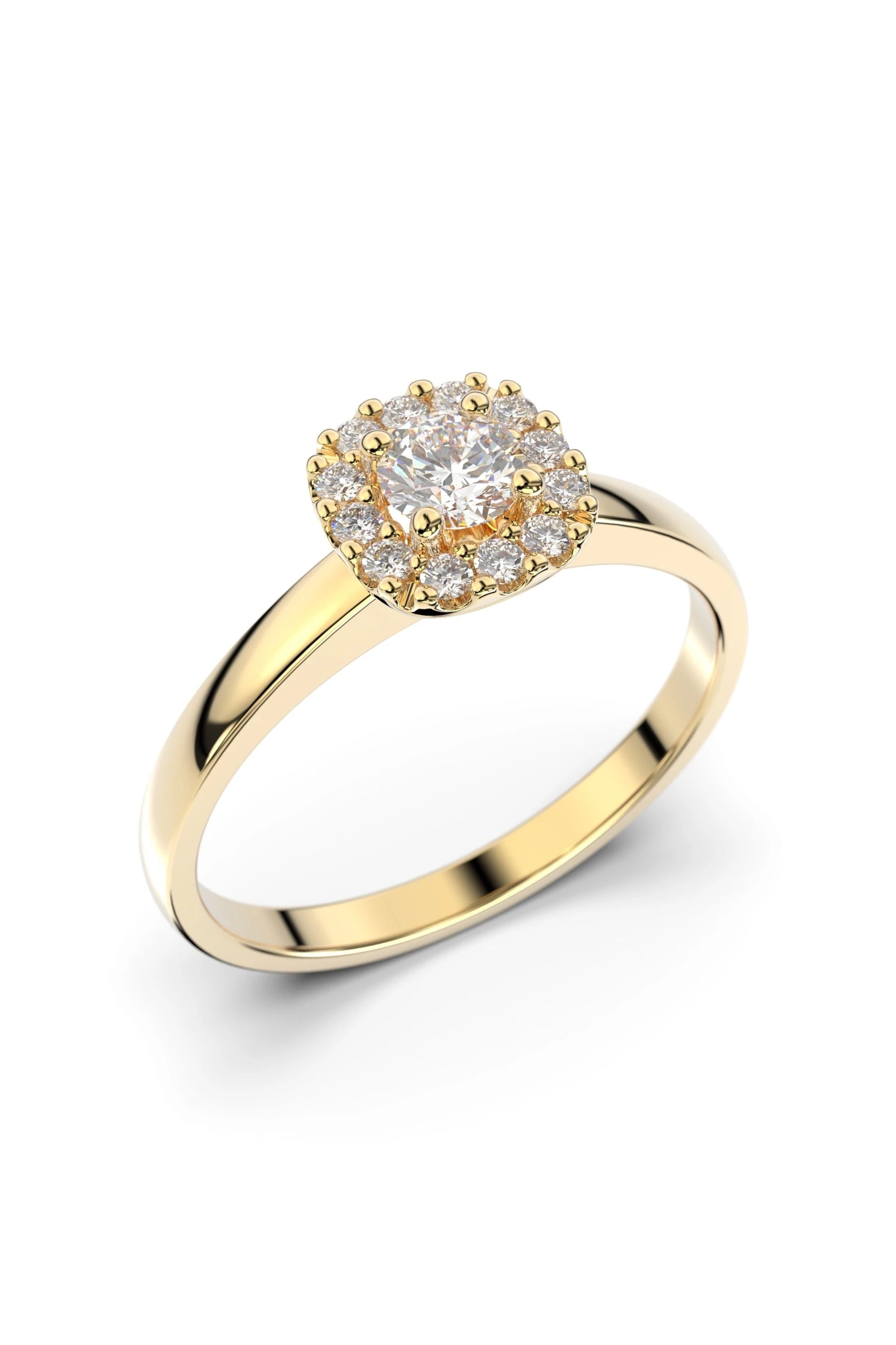 Festive Janette Halo 0,18ct + 12x0,01ct 15,5