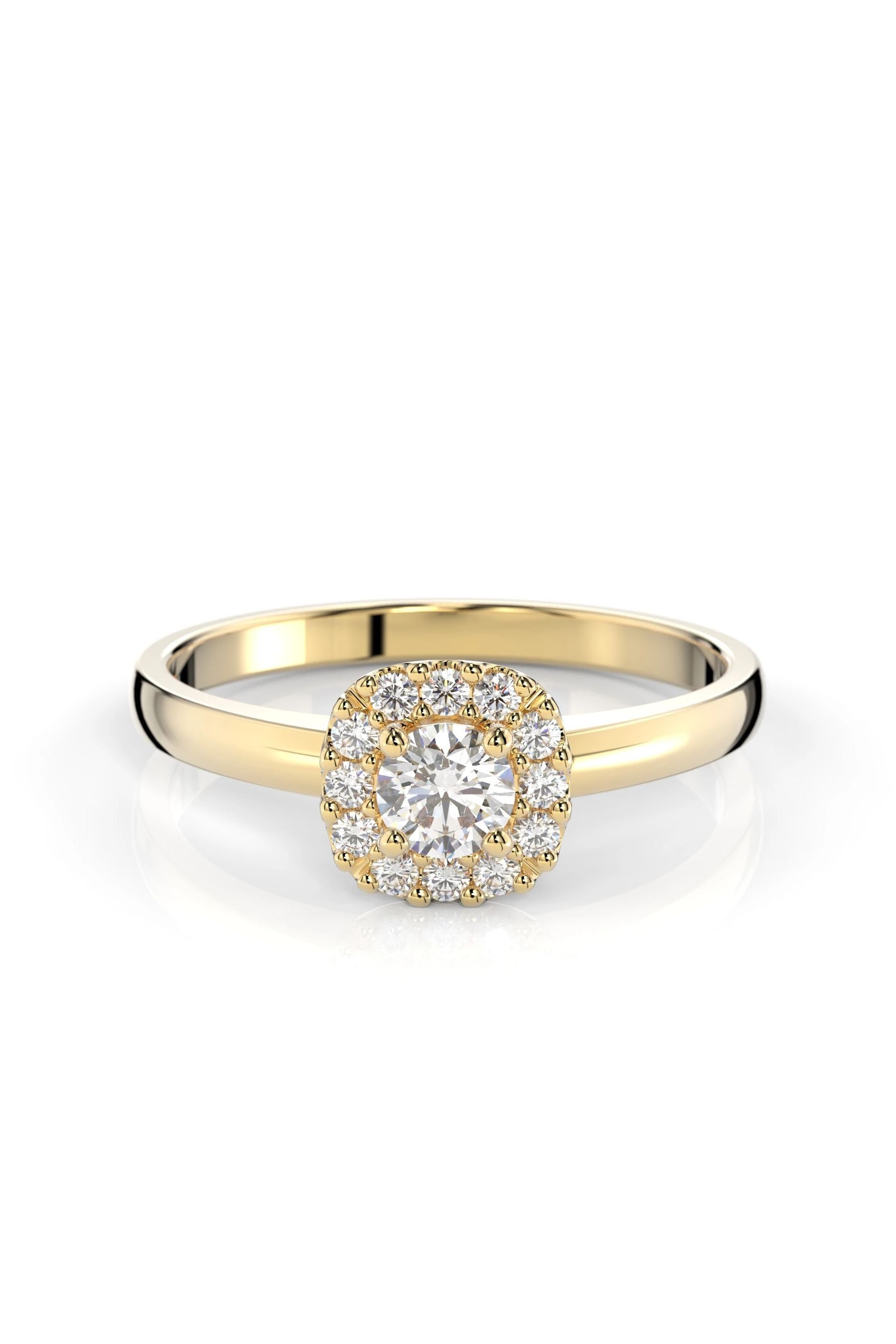 Festive Janette Halo 0,18ct + 12x0,01ct 15,5