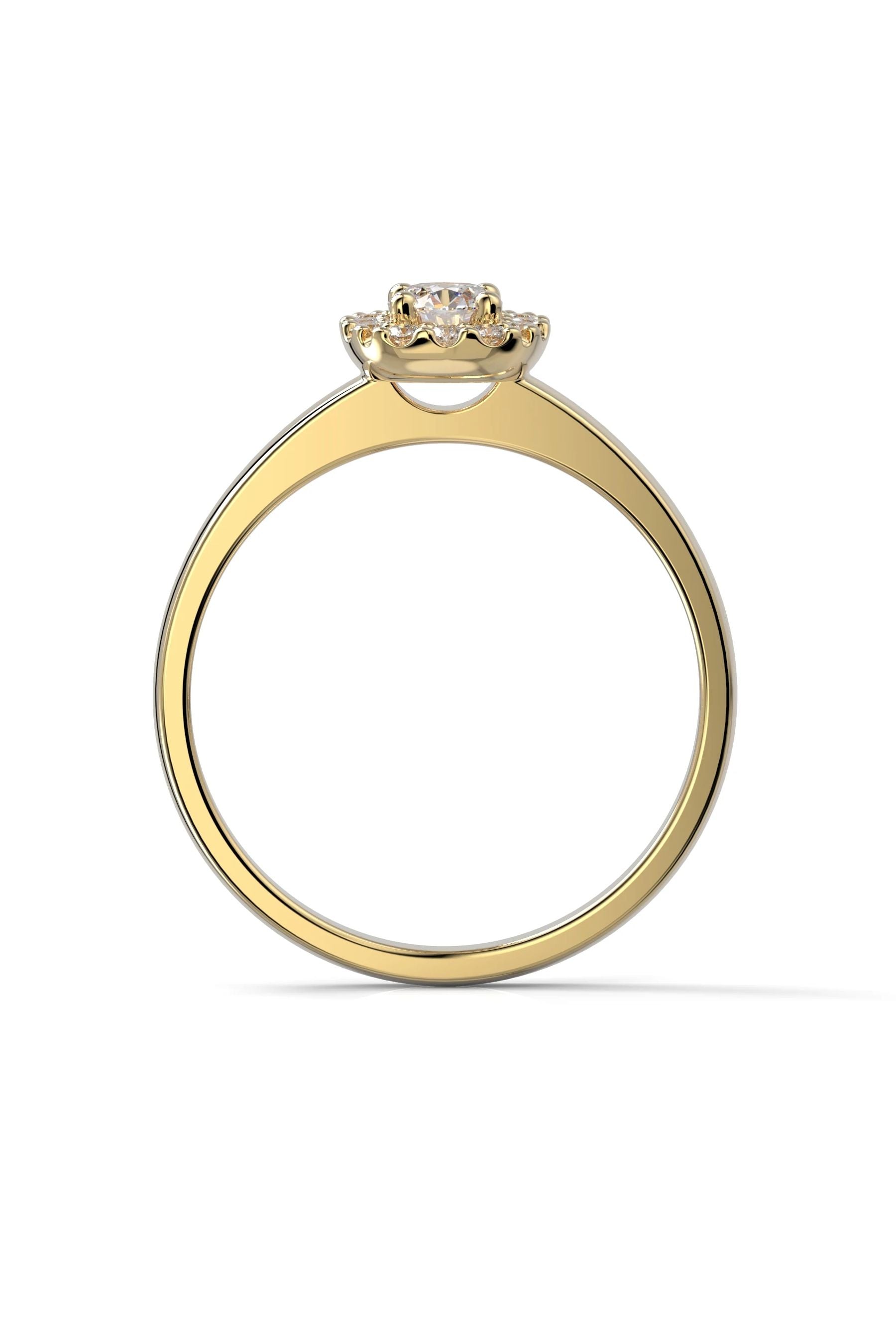 Festive Janette Halo 0,18ct + 12x0,01ct 15,5