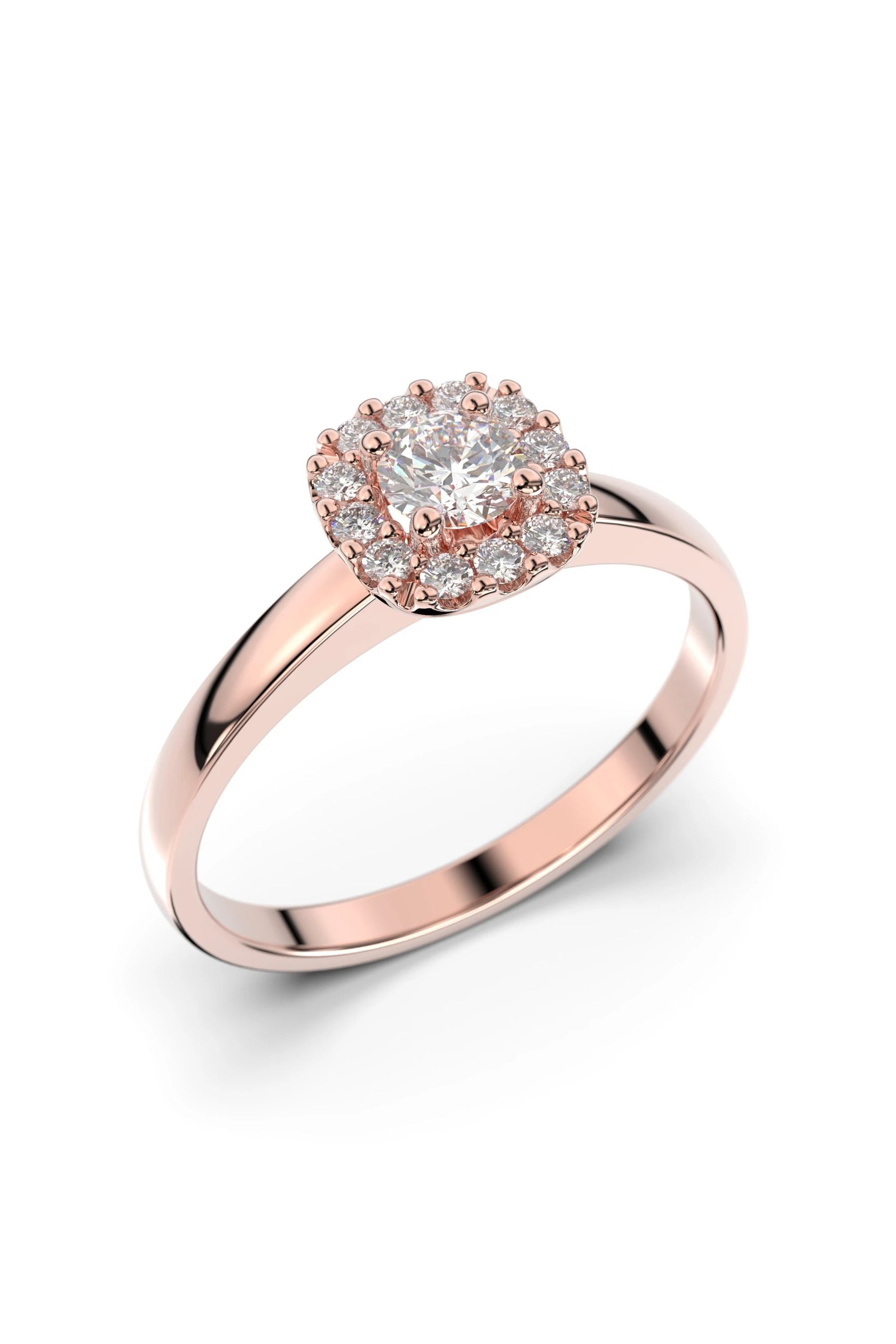 Festive Janette Halo 0,18ct + 12x0,01ct 15,5