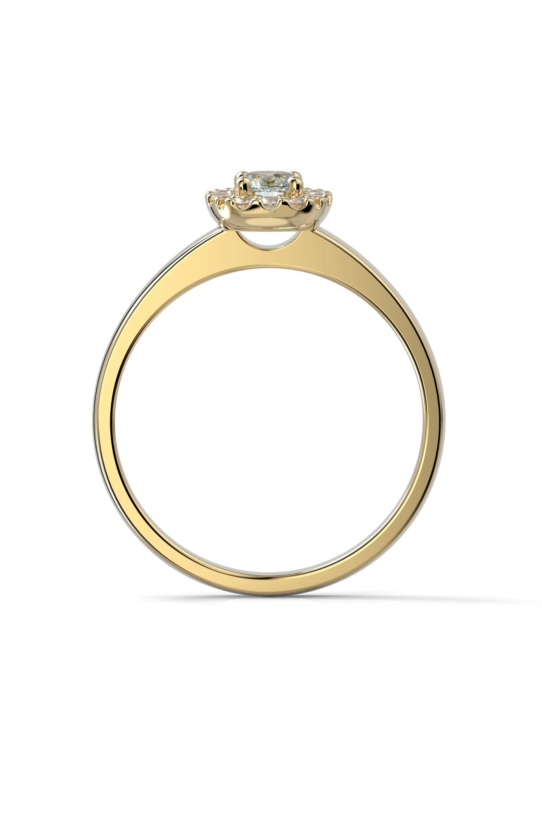 Festive Janette Halo Akvamariini + 12x0,01ct 15,5