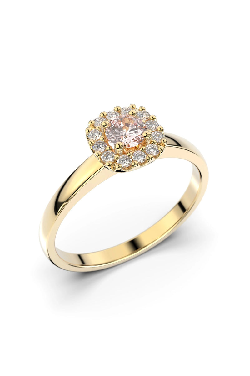 Festive Janette Halo Morganiitti + 12x0,01ct 567-030M-KK tuotekuva