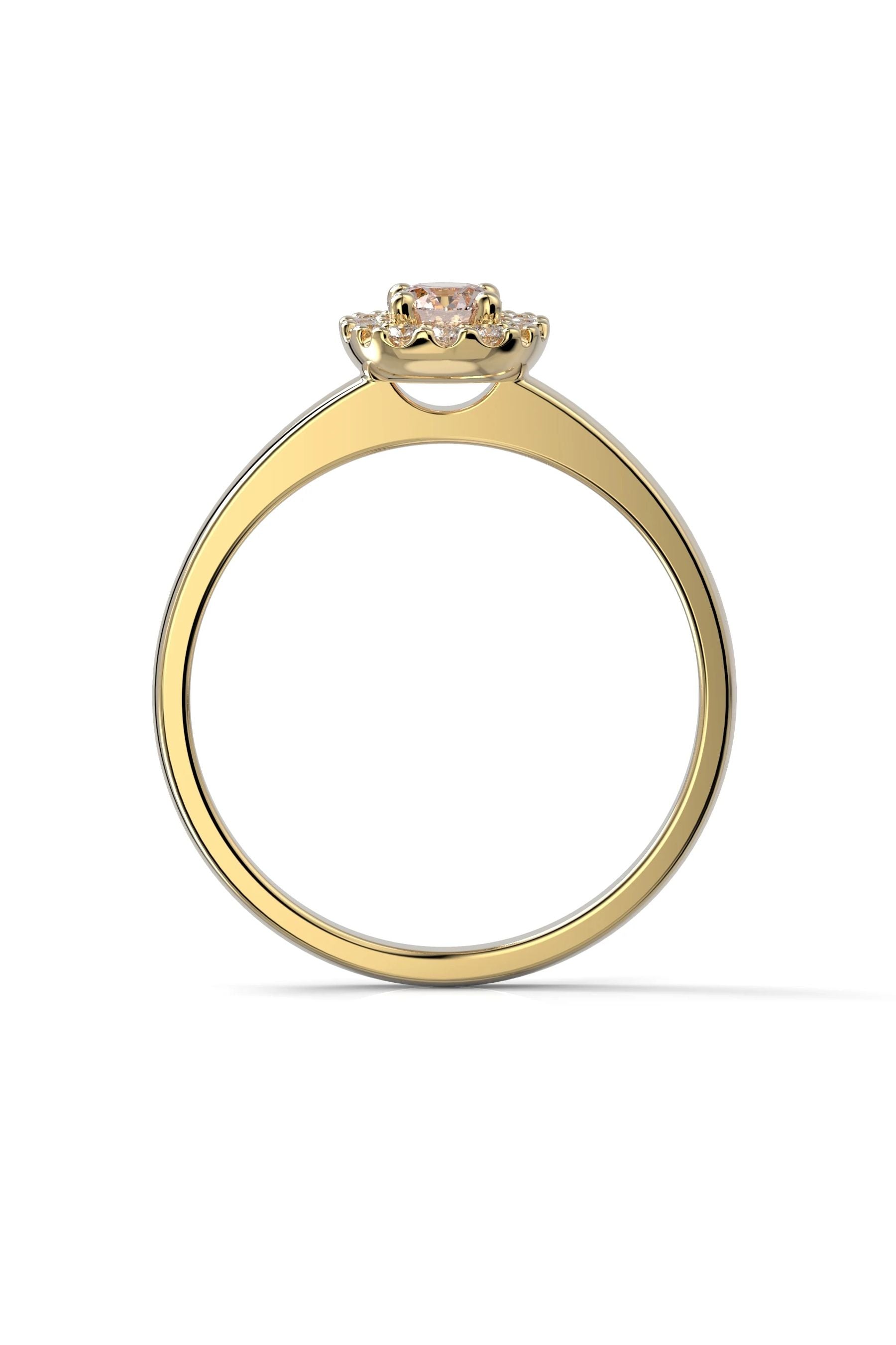 Festive Janette Halo Morganiitti + 12x0,01ct 15,5