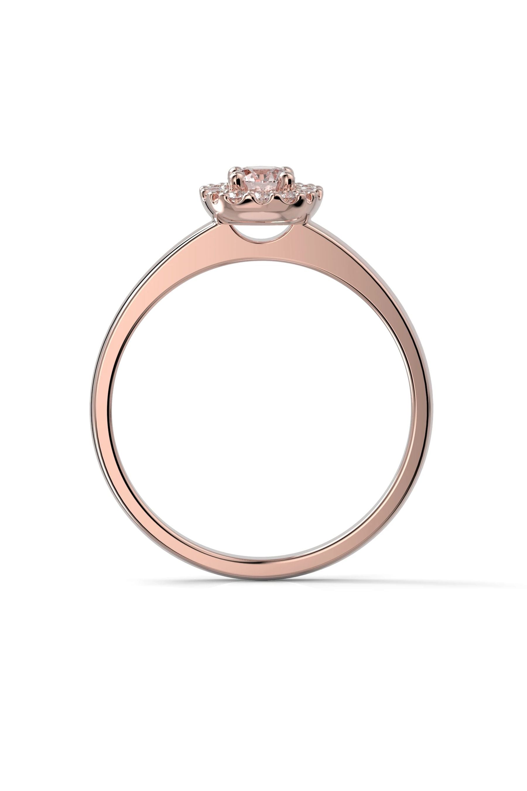 Festive Janette Halo Morganiitti + 12x0,01ct 15,5