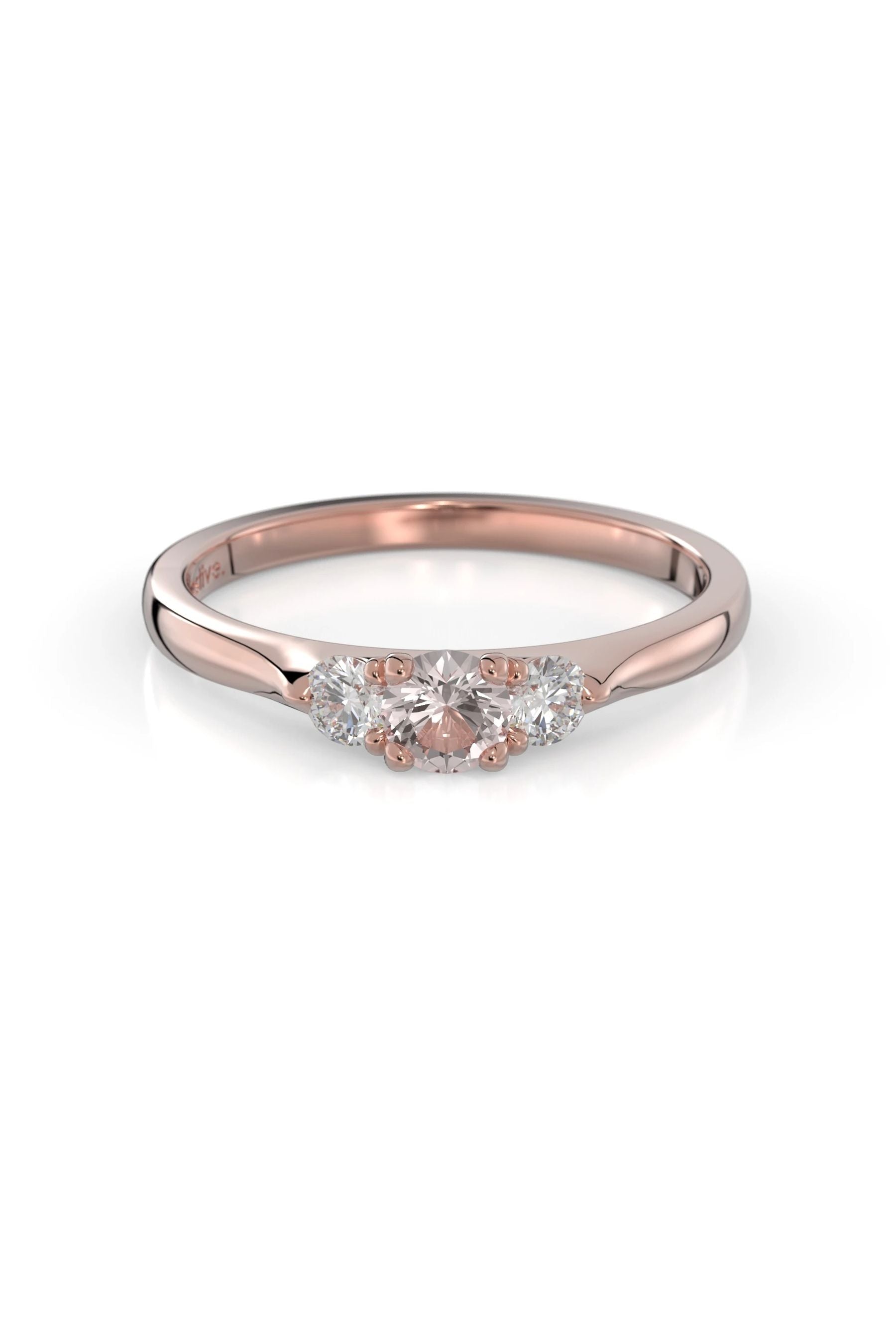 Festive Megan Trilogy Morganiitti + 2x0,07ct 15,5