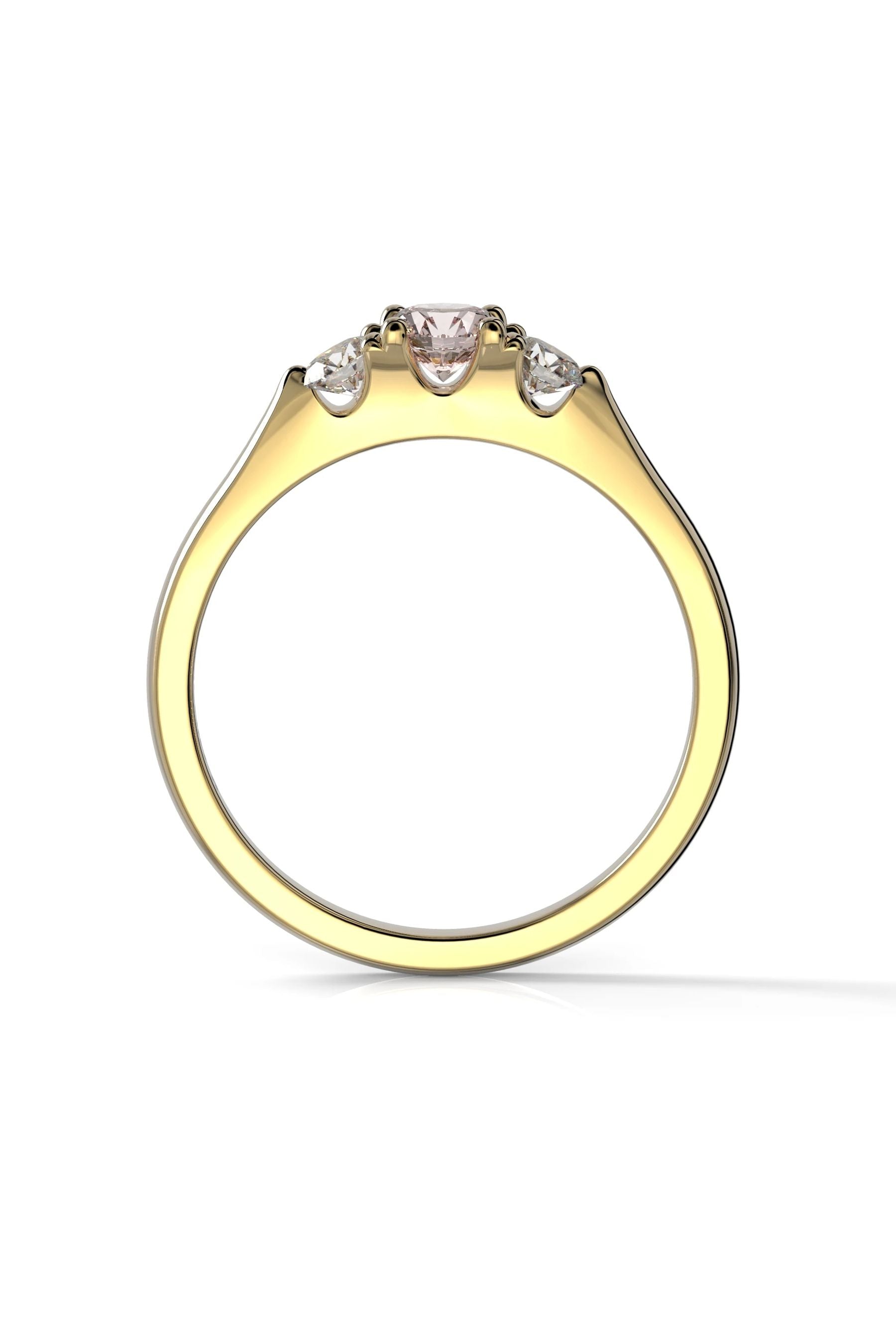 Festive Megan Trilogy Morganiitti + 2x0,11ct 15,5