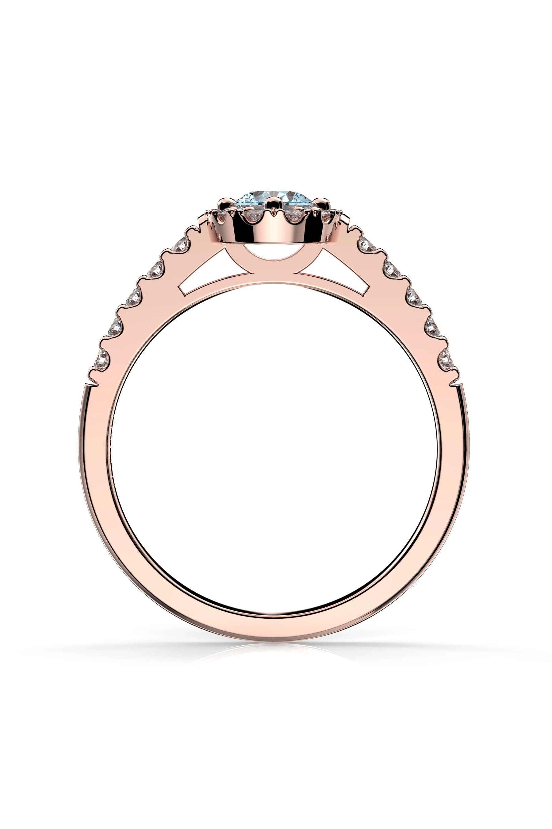 Festive Evelyn Halo Akvamariini + 22x0,01ct 15,5