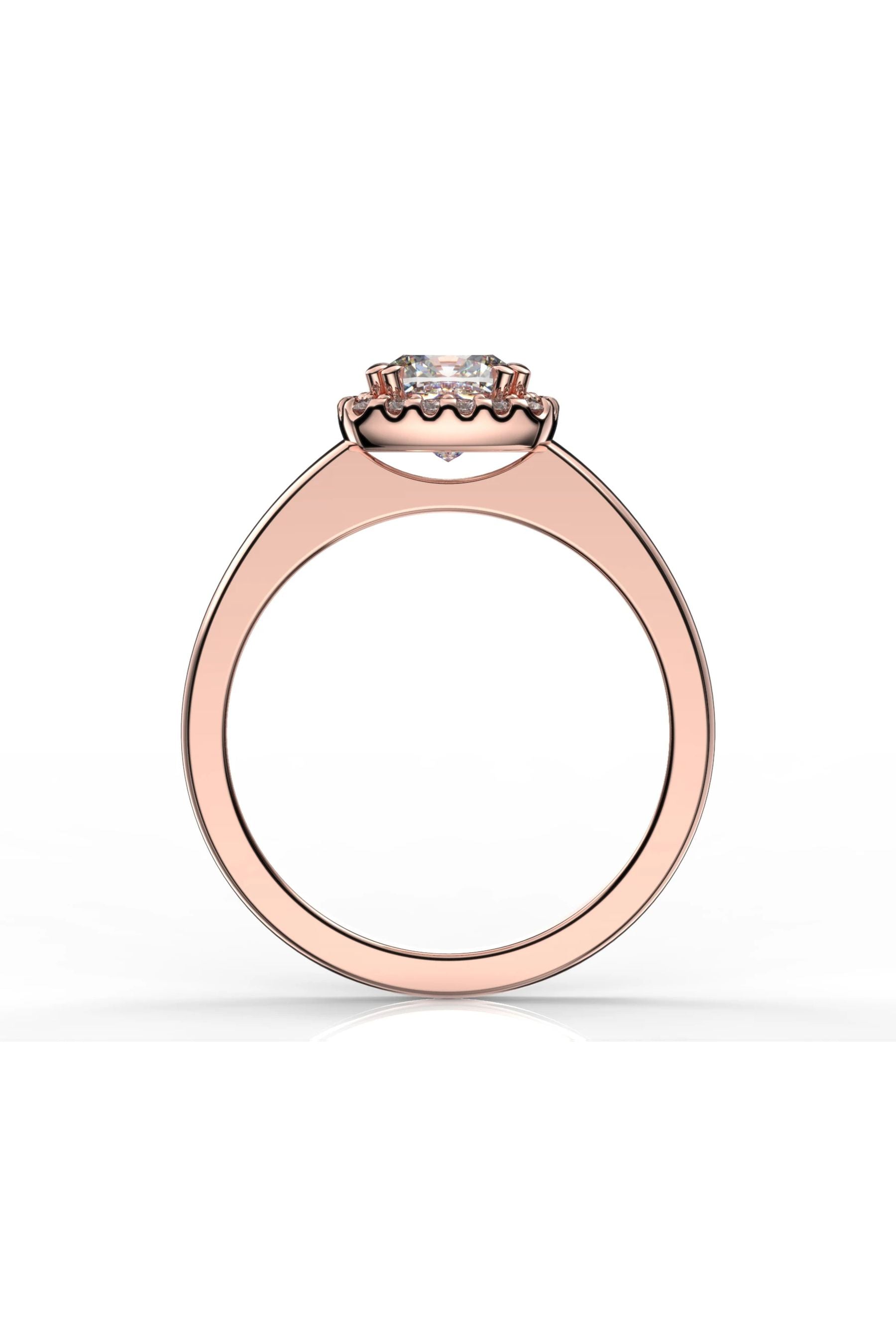Festive Elsa Halo 1,00ct Cushion + 20x0,005ct 15,5