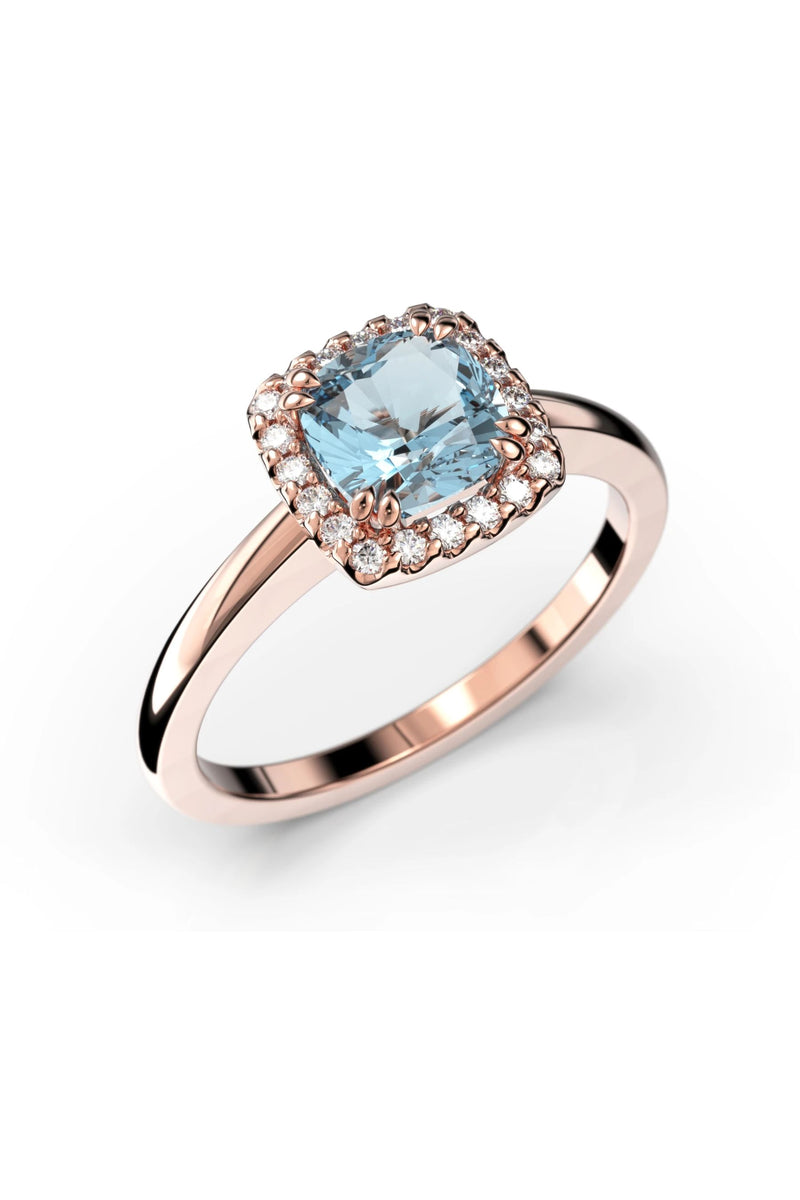 Festive Elsa Halo Akvamariini + 20x0,005ct 587-090A-PK tuotekuva