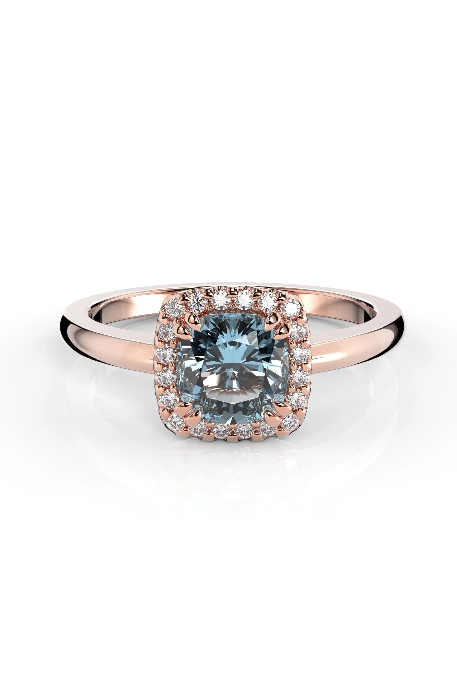 Festive Elsa Halo Akvamariini + 20x0,005ct 15,5