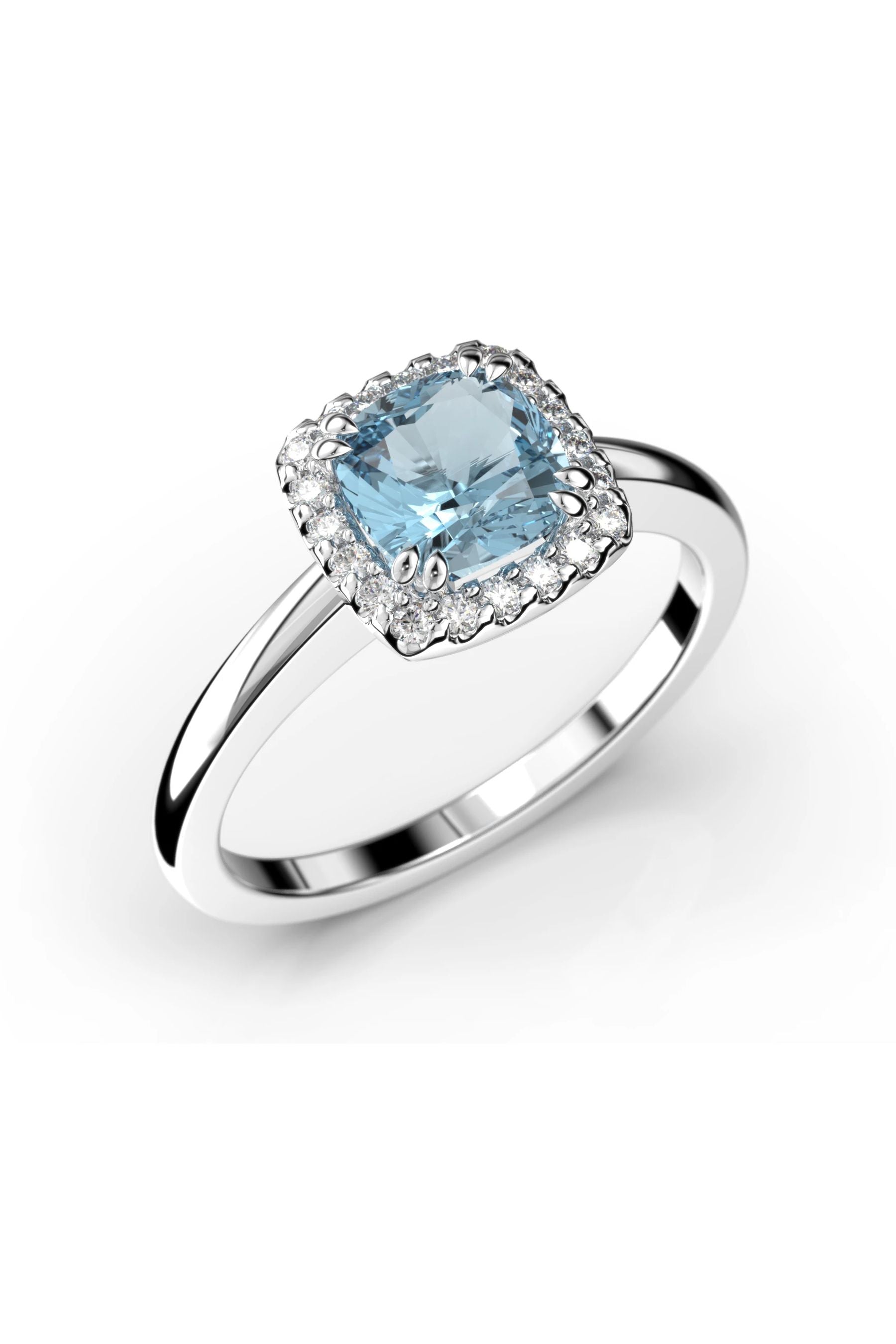 Festive Elsa Halo Akvamariini + 20x0,005ct 15,5