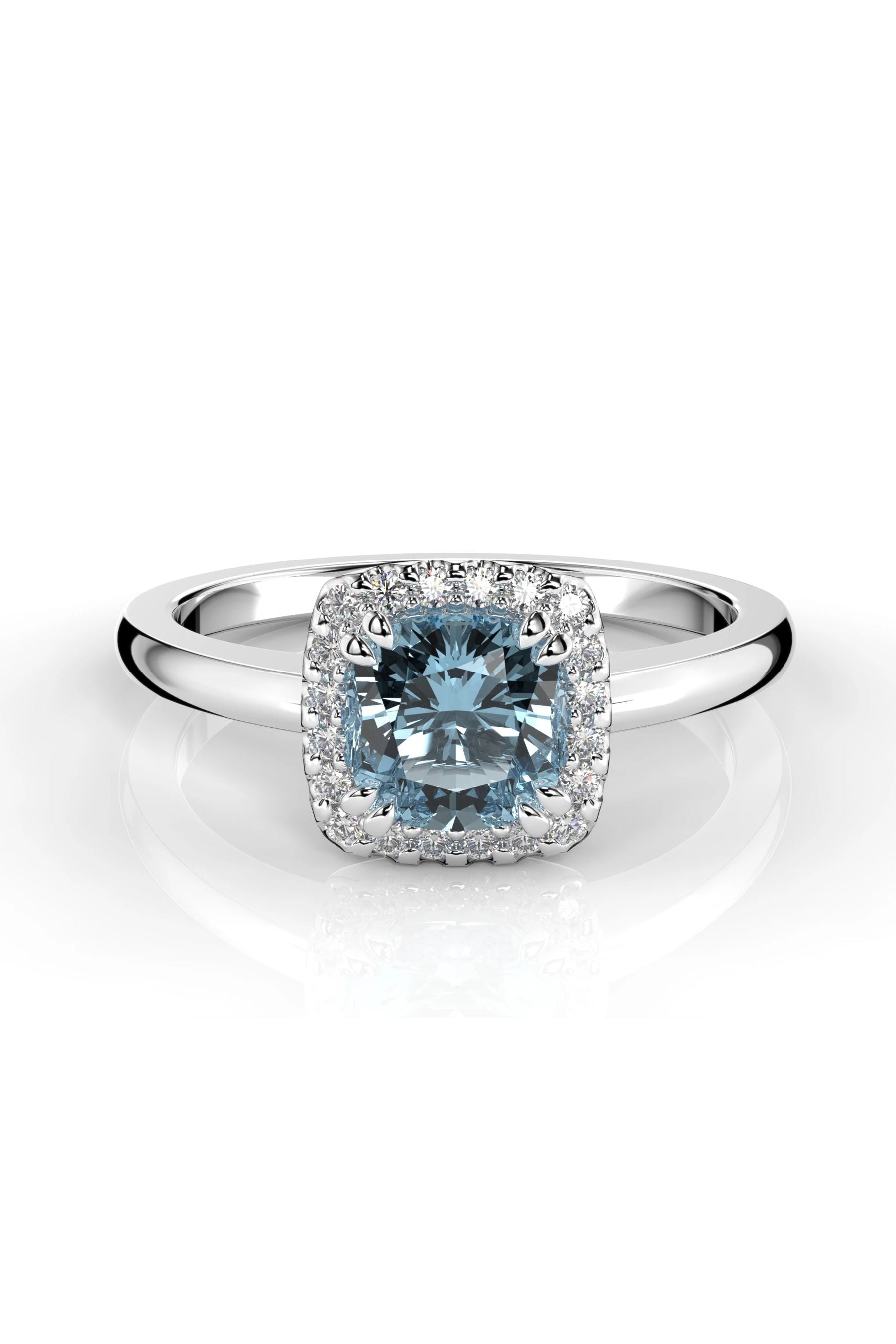 Festive Elsa Halo Akvamariini + 20x0,005ct 15,5