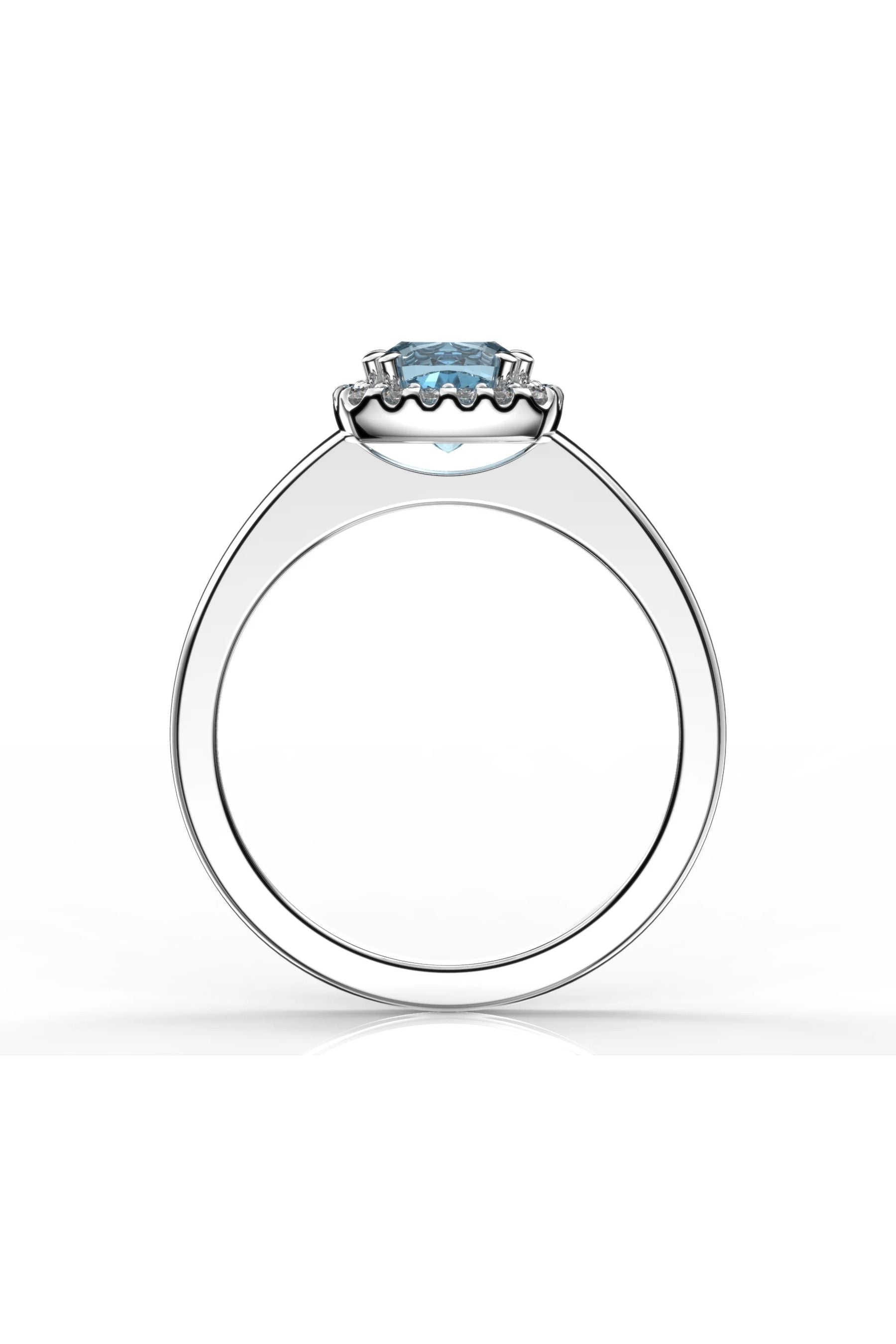 Festive Elsa Halo Akvamariini + 20x0,005ct 15,5