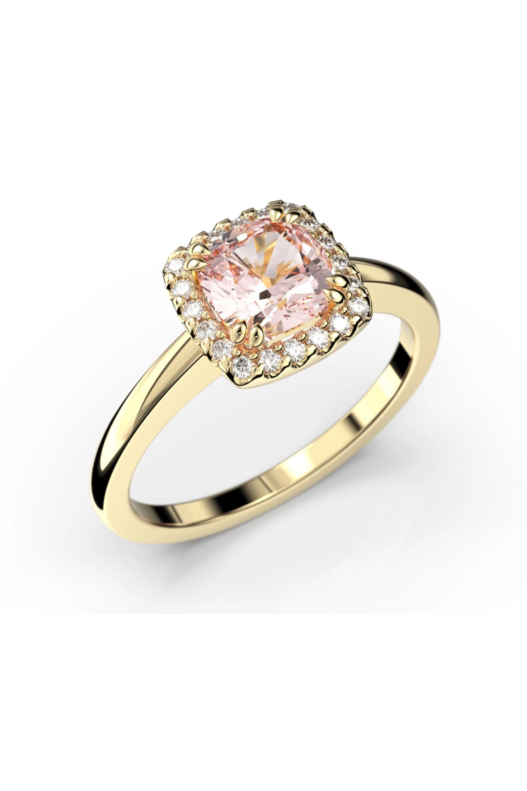 Festive Elsa Halo Morganiitti + 20x0,005ct 15,5