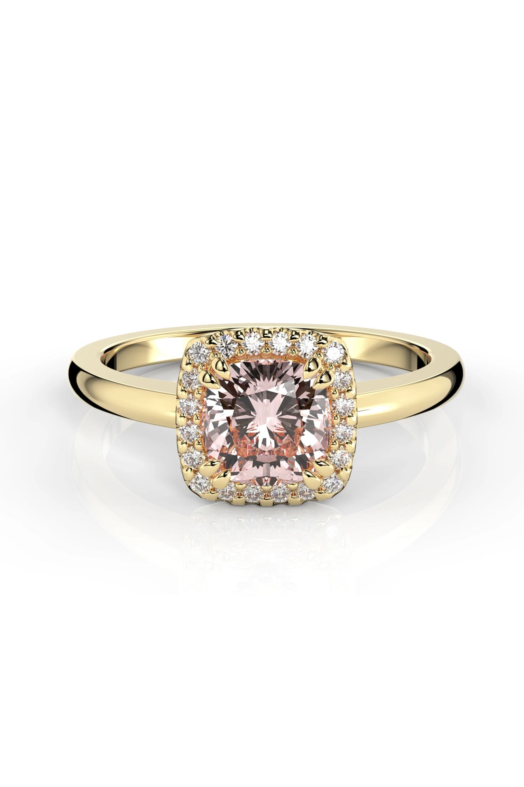 Festive Elsa Halo Morganiitti + 20x0,005ct 15,5