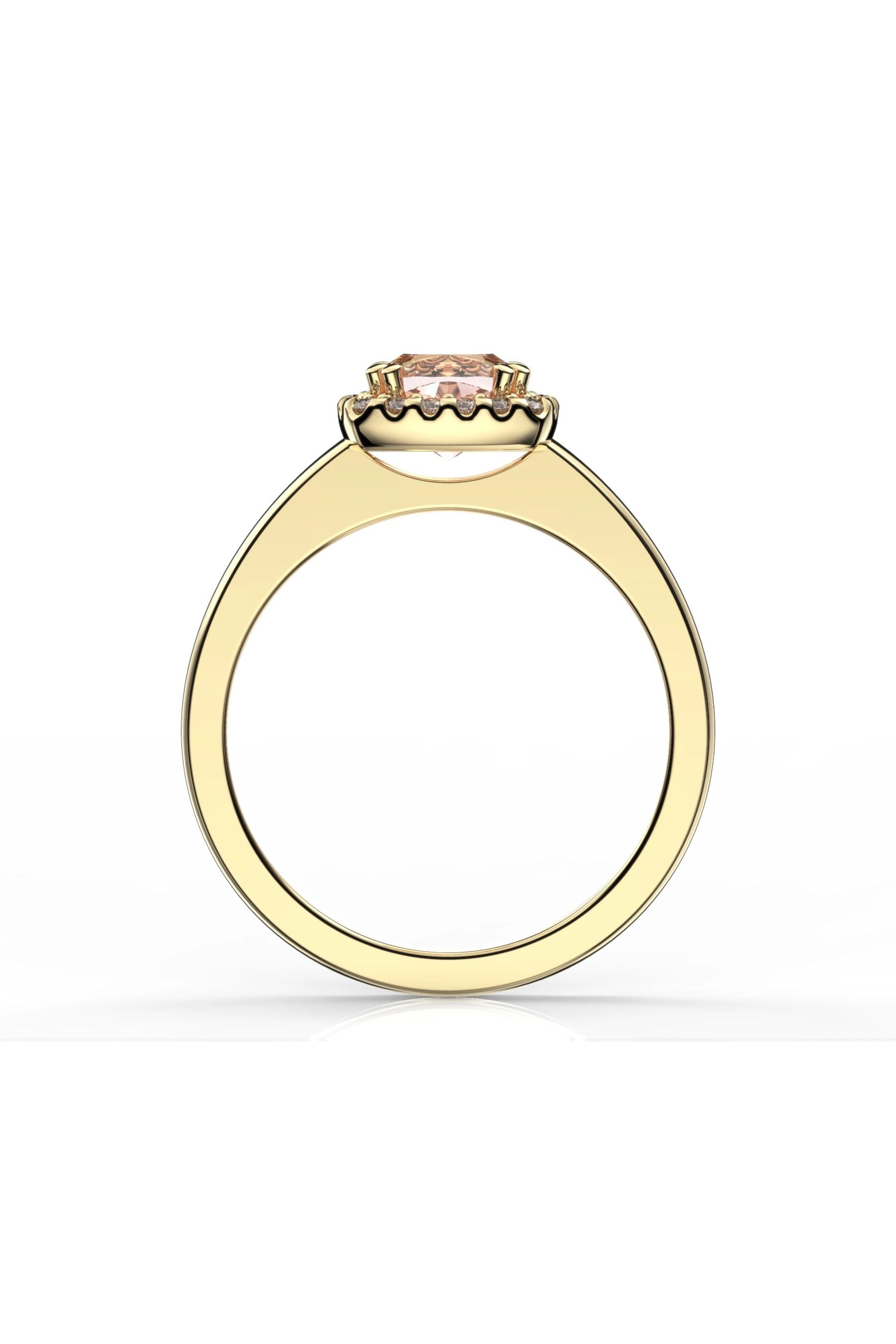 Festive Elsa Halo Morganiitti + 20x0,005ct 15,5