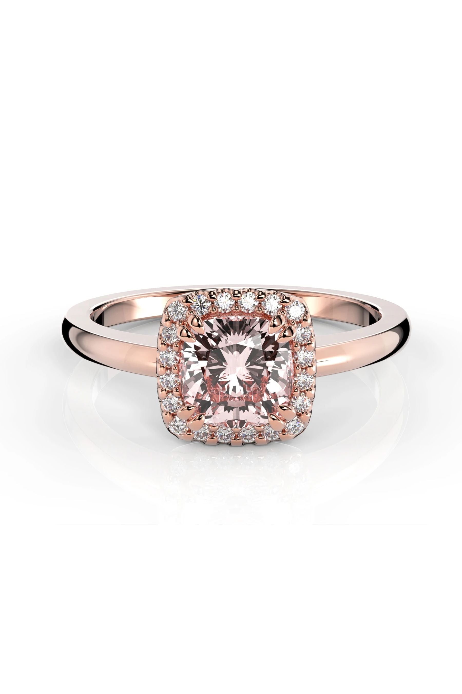 Festive Elsa Halo Morganiitti + 20x0,005ct 15,5