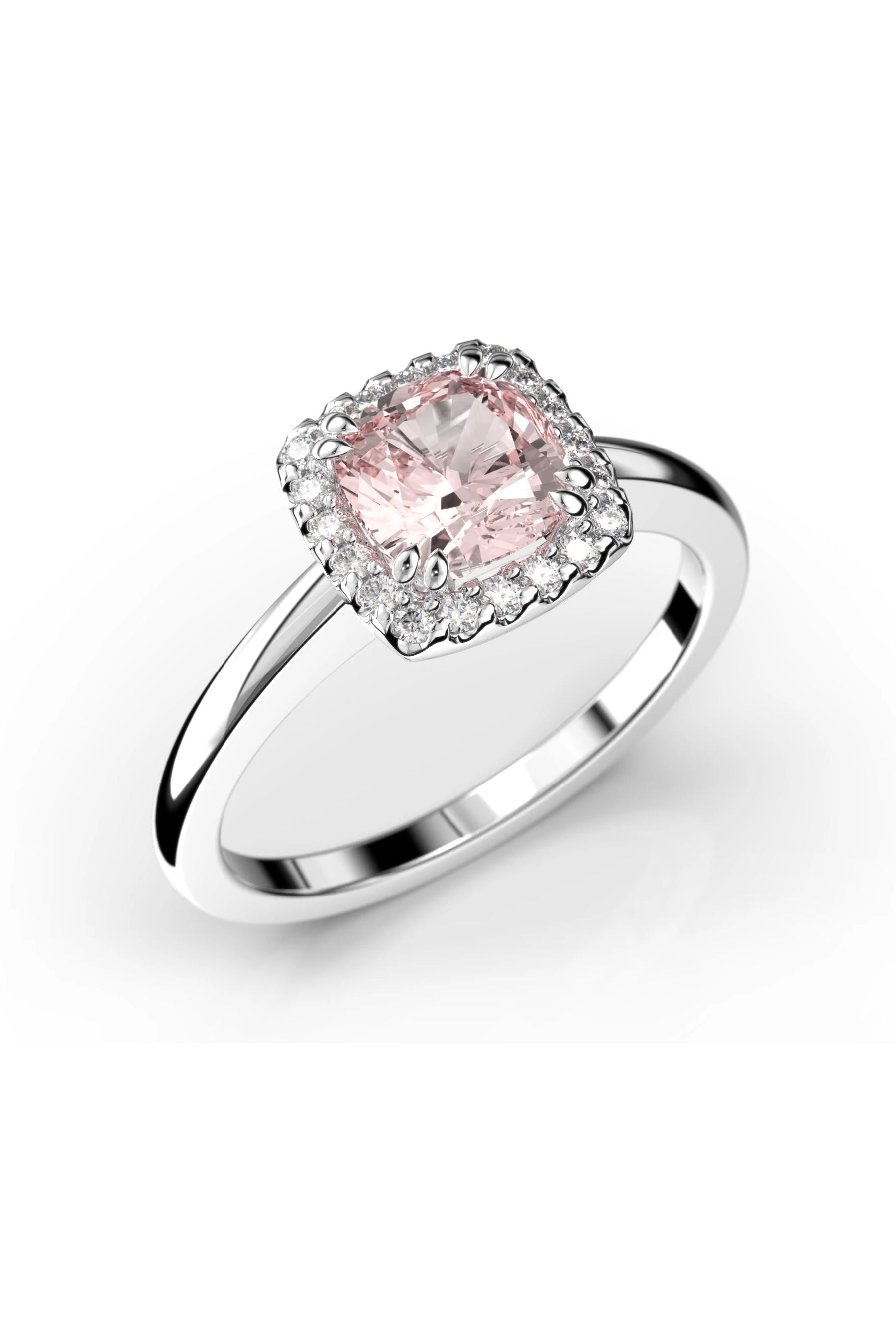 Festive Elsa Halo Morganiitti + 20x0,005ct 15,5