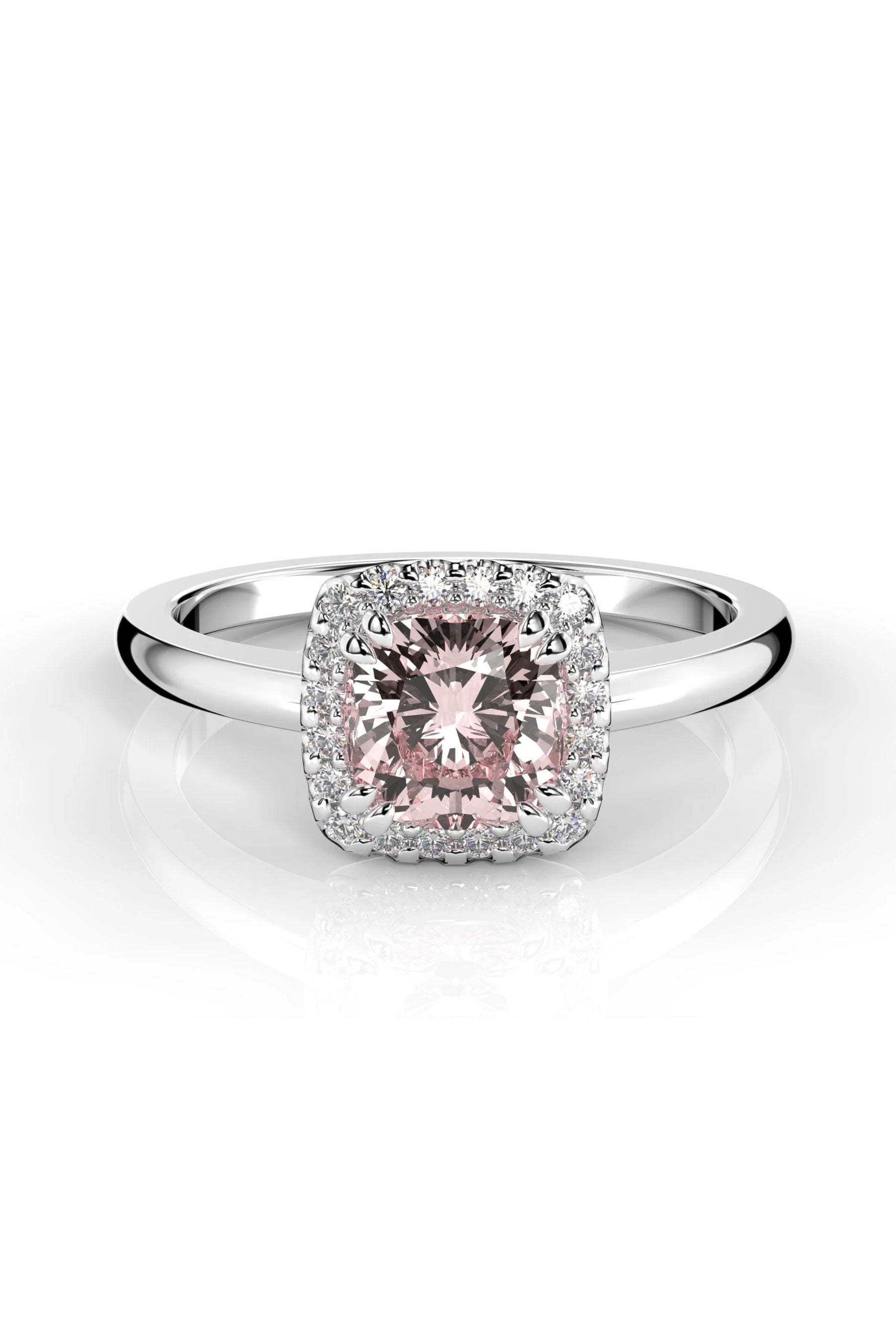 Festive Elsa Halo Morganiitti + 20x0,005ct 15,5