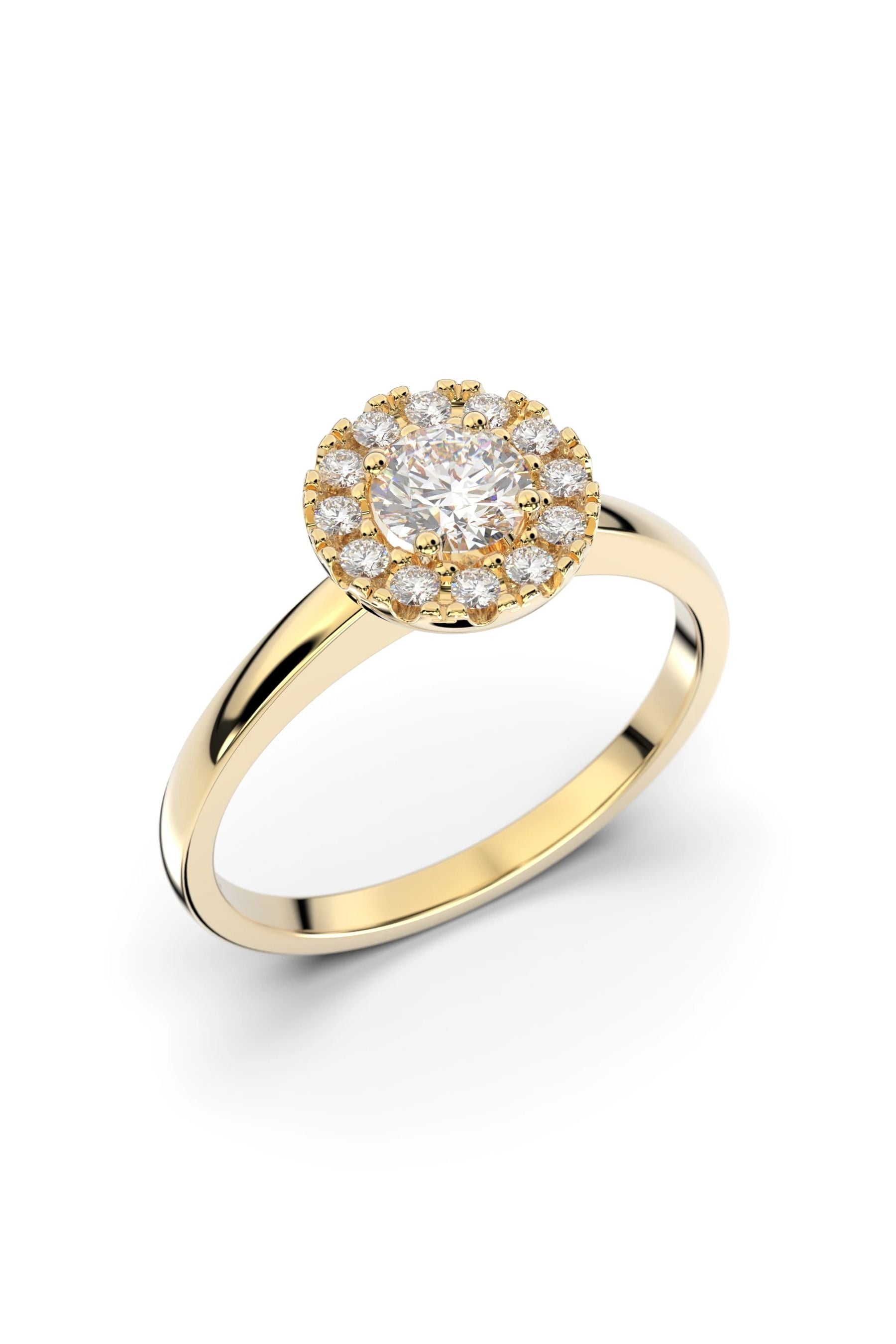 Festive Isabella Halo 0,30ct + 12x0,01ct 15,5