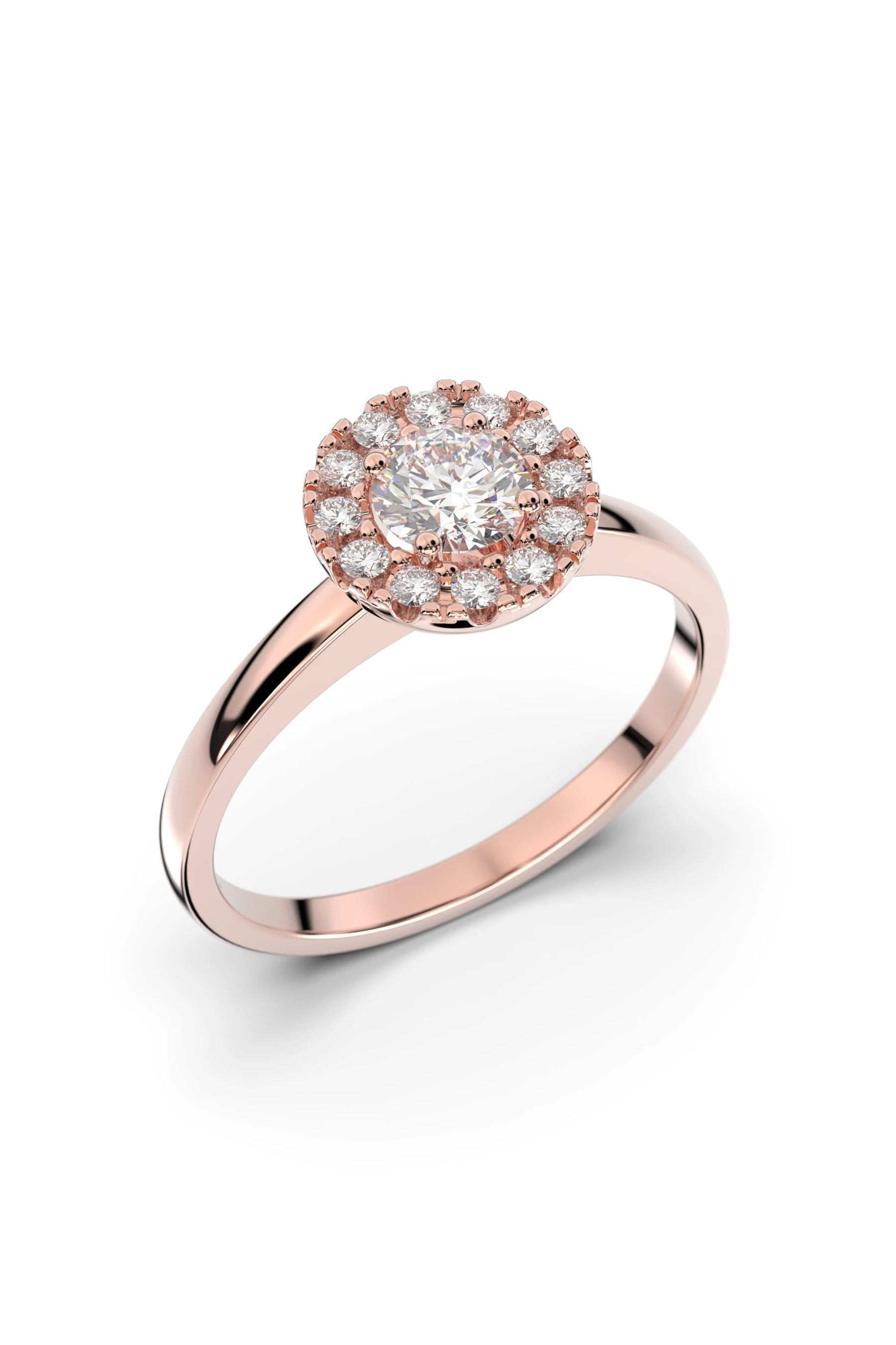 Festive Isabella Halo 0,30ct + 12x0,01ct 15,5