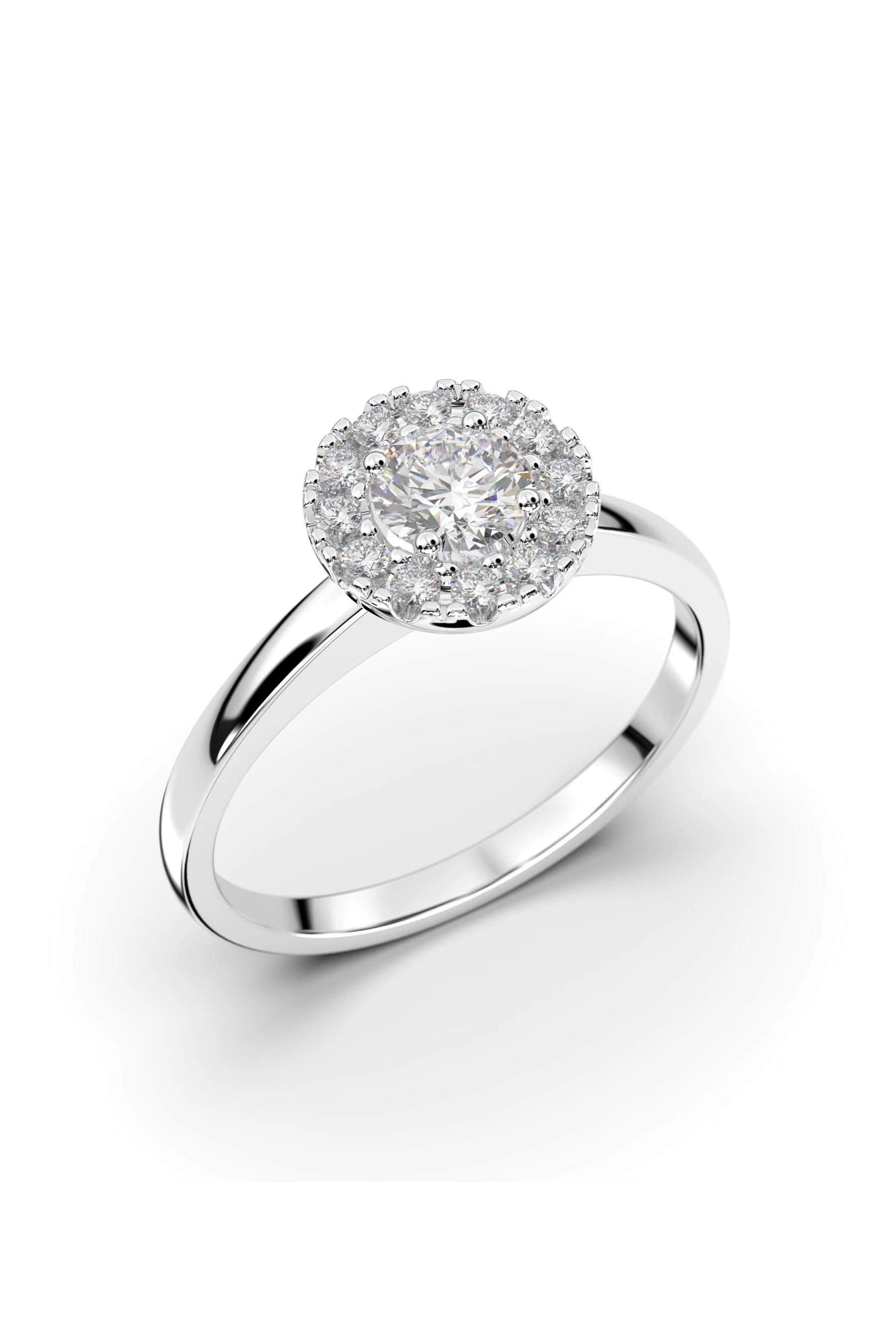 Festive Isabella Halo 0,30ct + 12x0,01ct 15,5