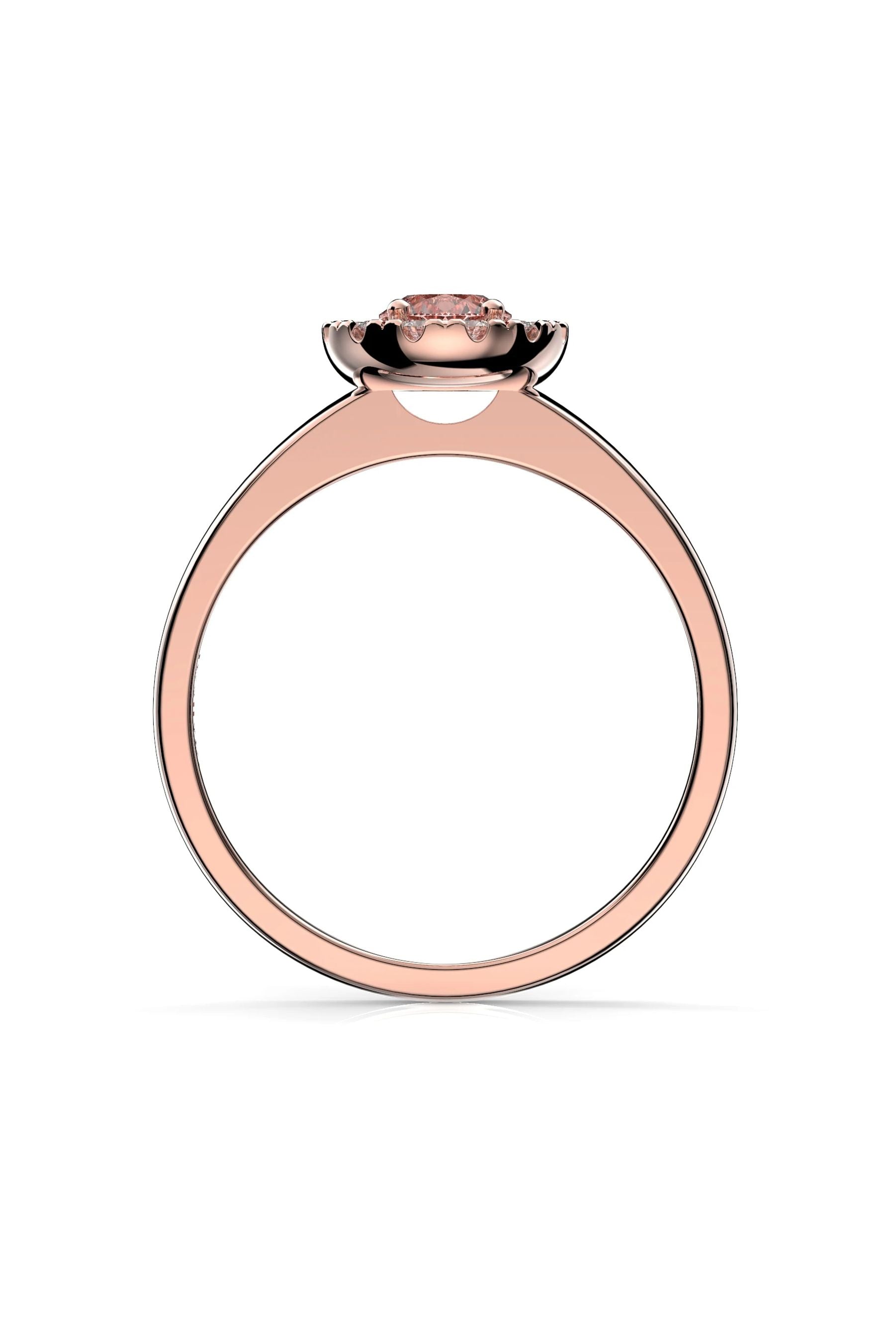 Festive Isabella Halo Morganiitti + 12x0,01ct 15,5