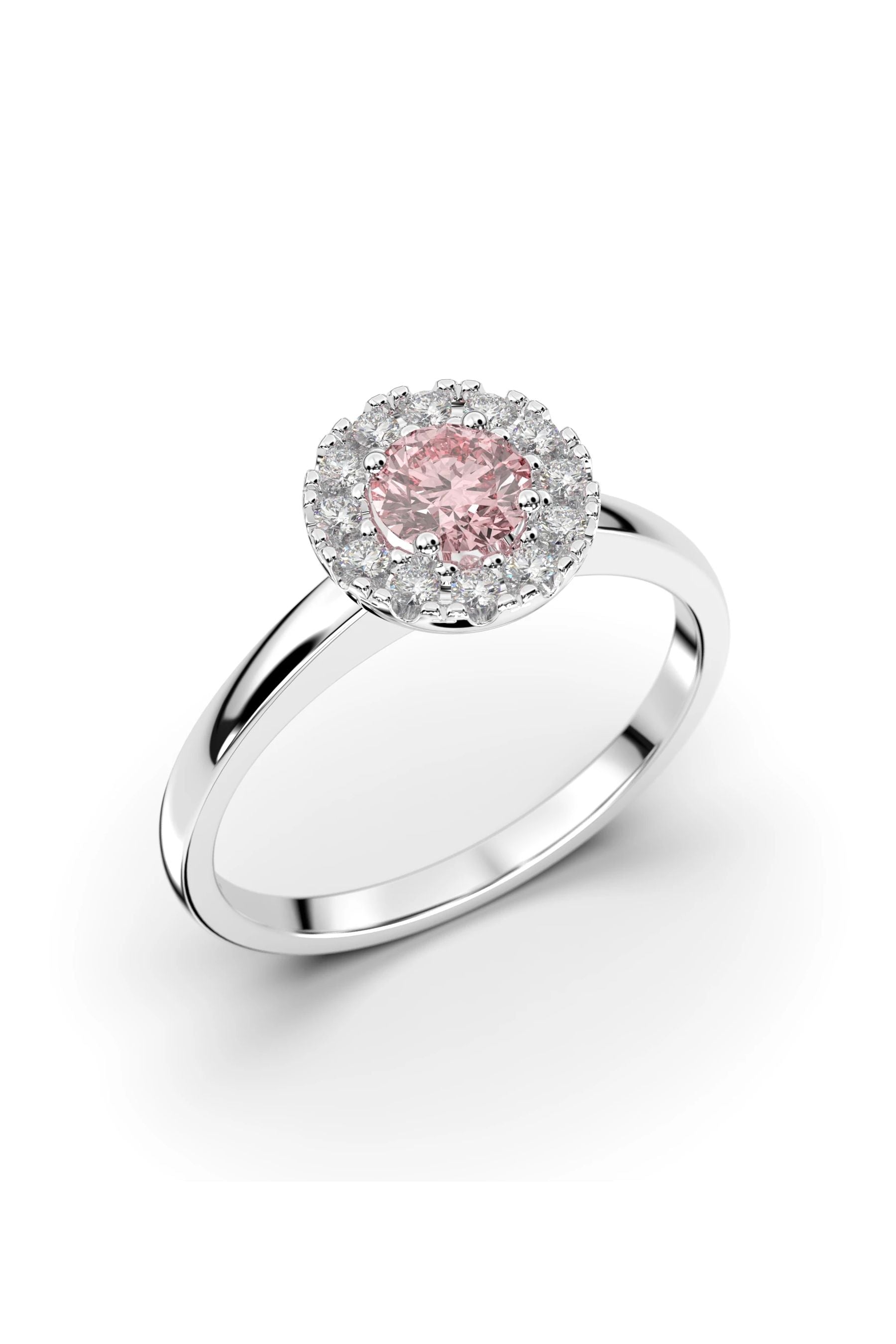 Festive Isabella Halo Morganiitti + 12x0,01ct 15,5