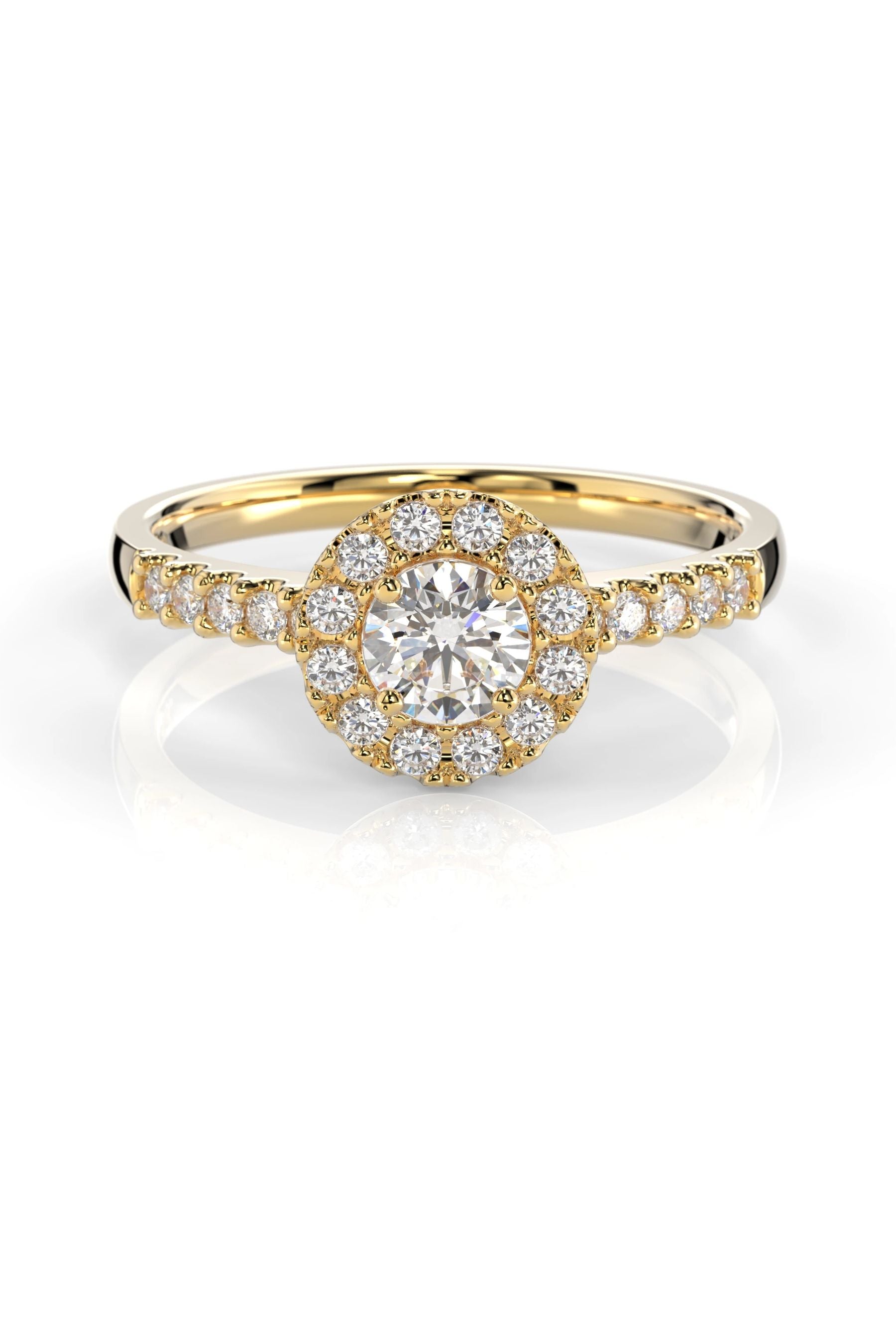 Festive Isabella Halo Sivukivillä 0,30ct + 22x0,01ct 15,5