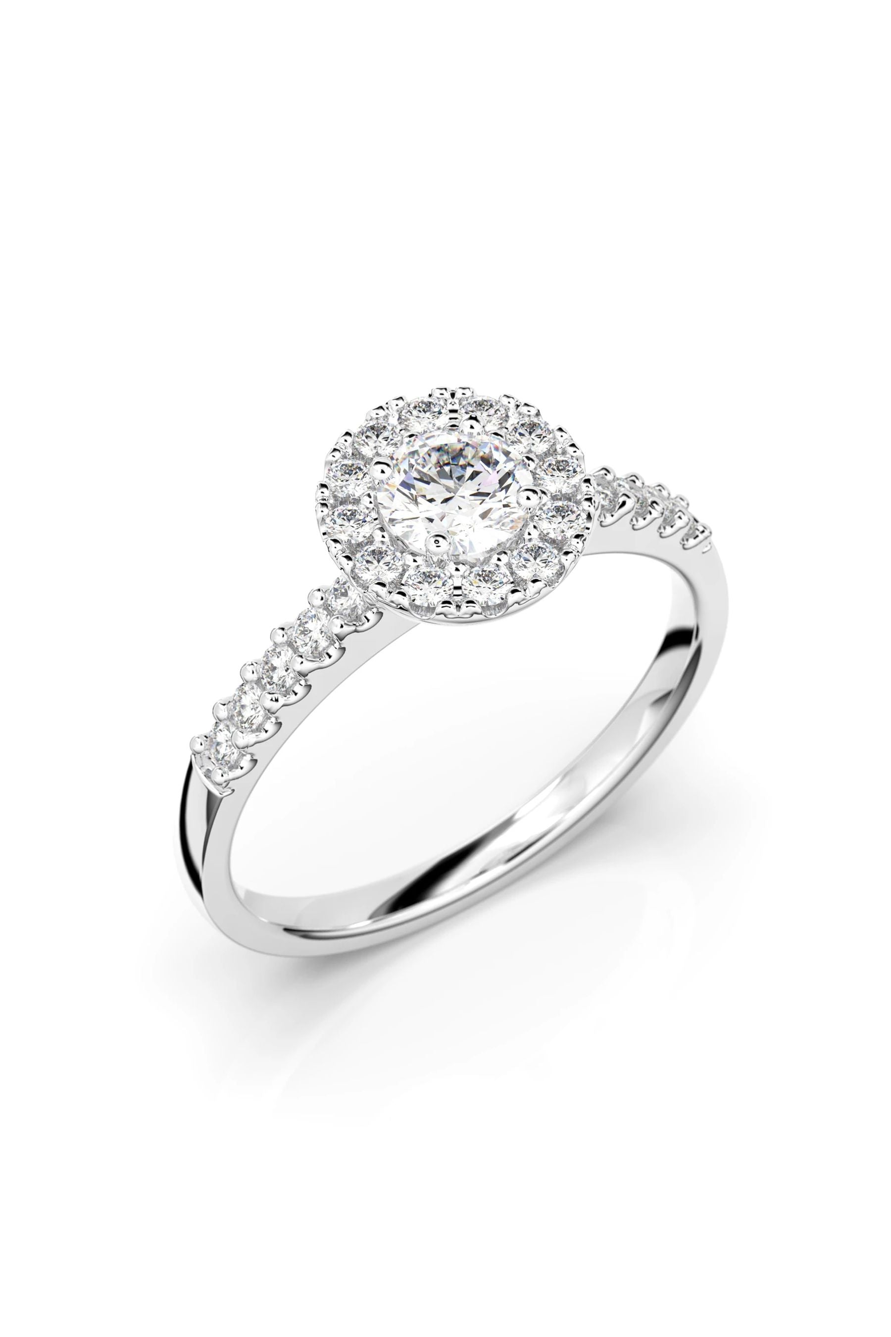 Festive Isabella Halo Sivukivillä 0,30ct + 22x0,01ct 15,5