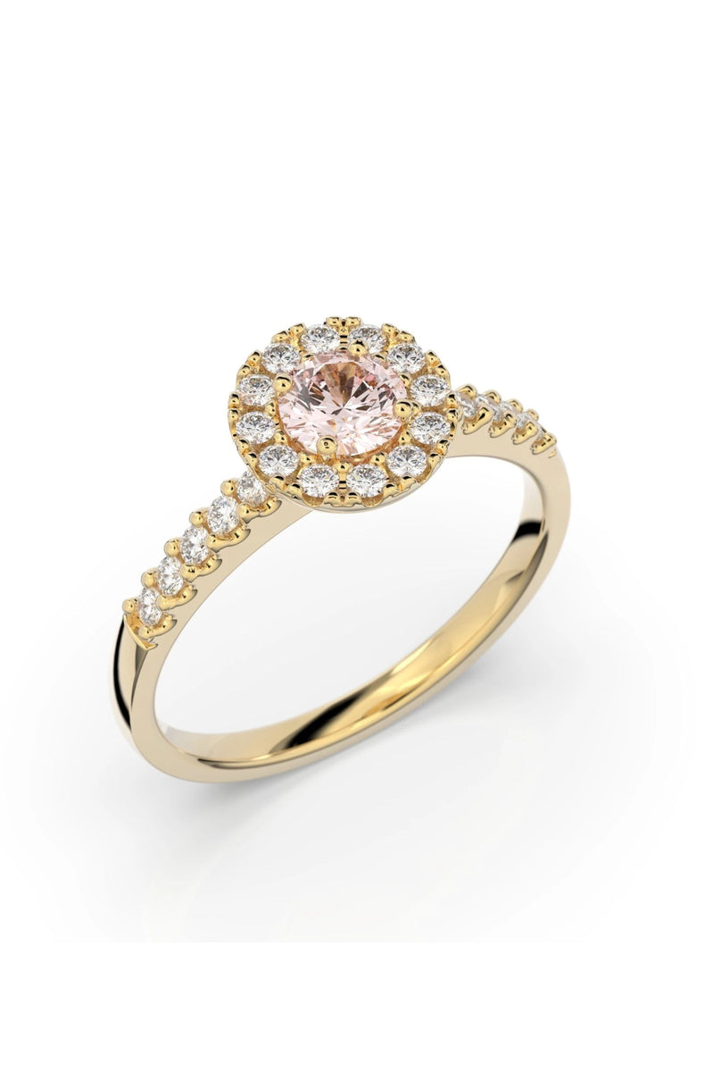 Festive Isabella Halo Morganiitti + 22x0,01ct 595-052M-KK tuotekuva