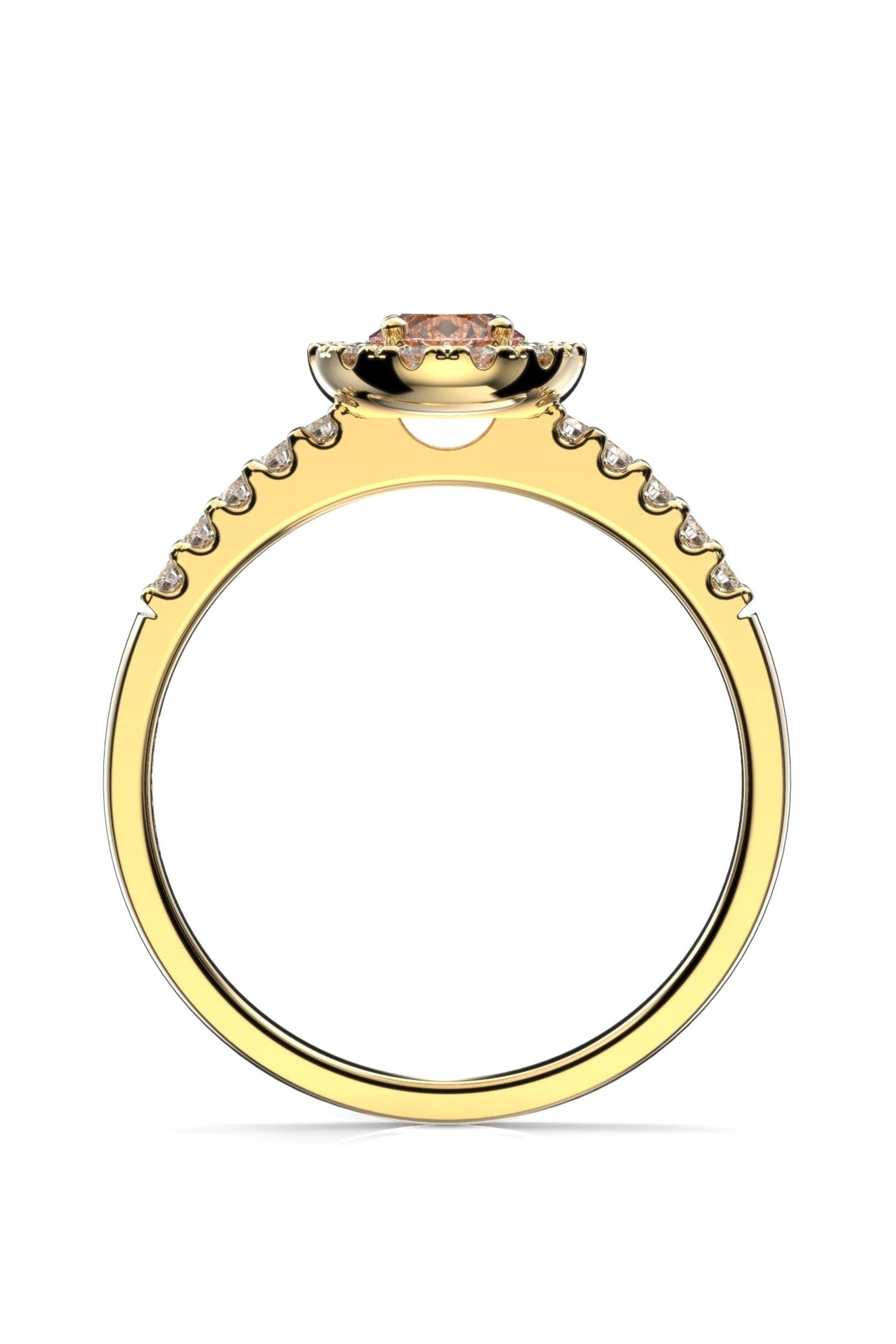 Festive Isabella Halo Morganiitti + 22x0,01ct 15,5