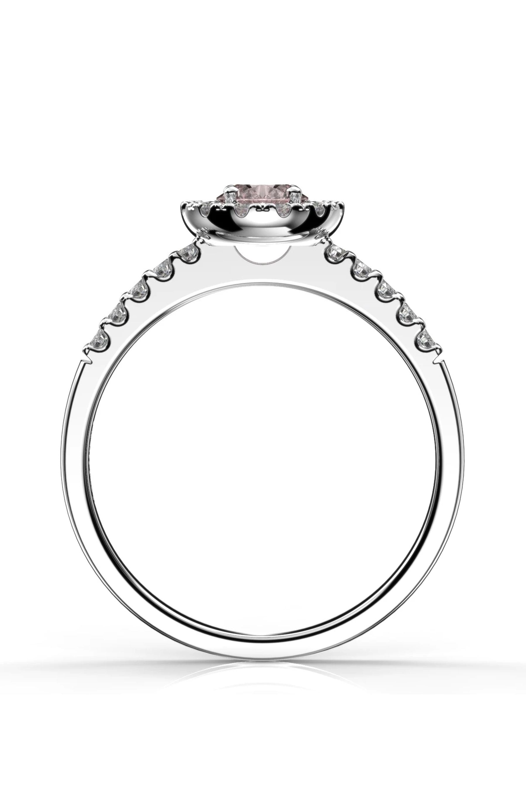 Festive Isabella Halo Morganiitti + 22x0,01ct 15,5