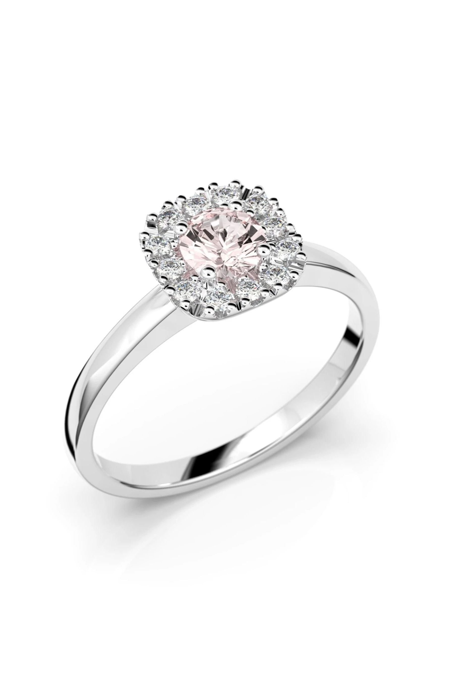 Festive Josefiina Halo Morganiitti + 12x0,01ct 15,5