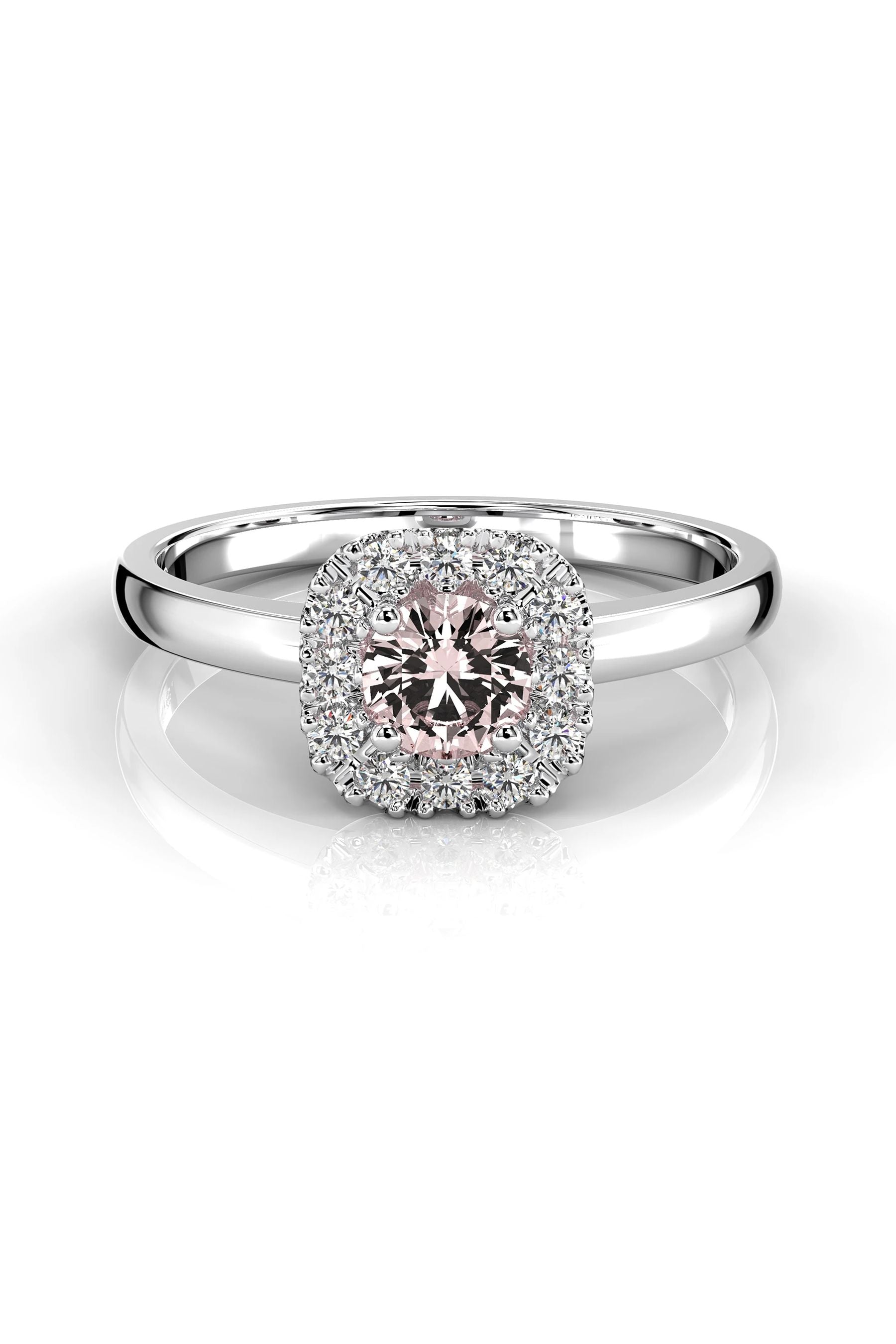 Festive Josefiina Halo Morganiitti + 12x0,01ct 15,5