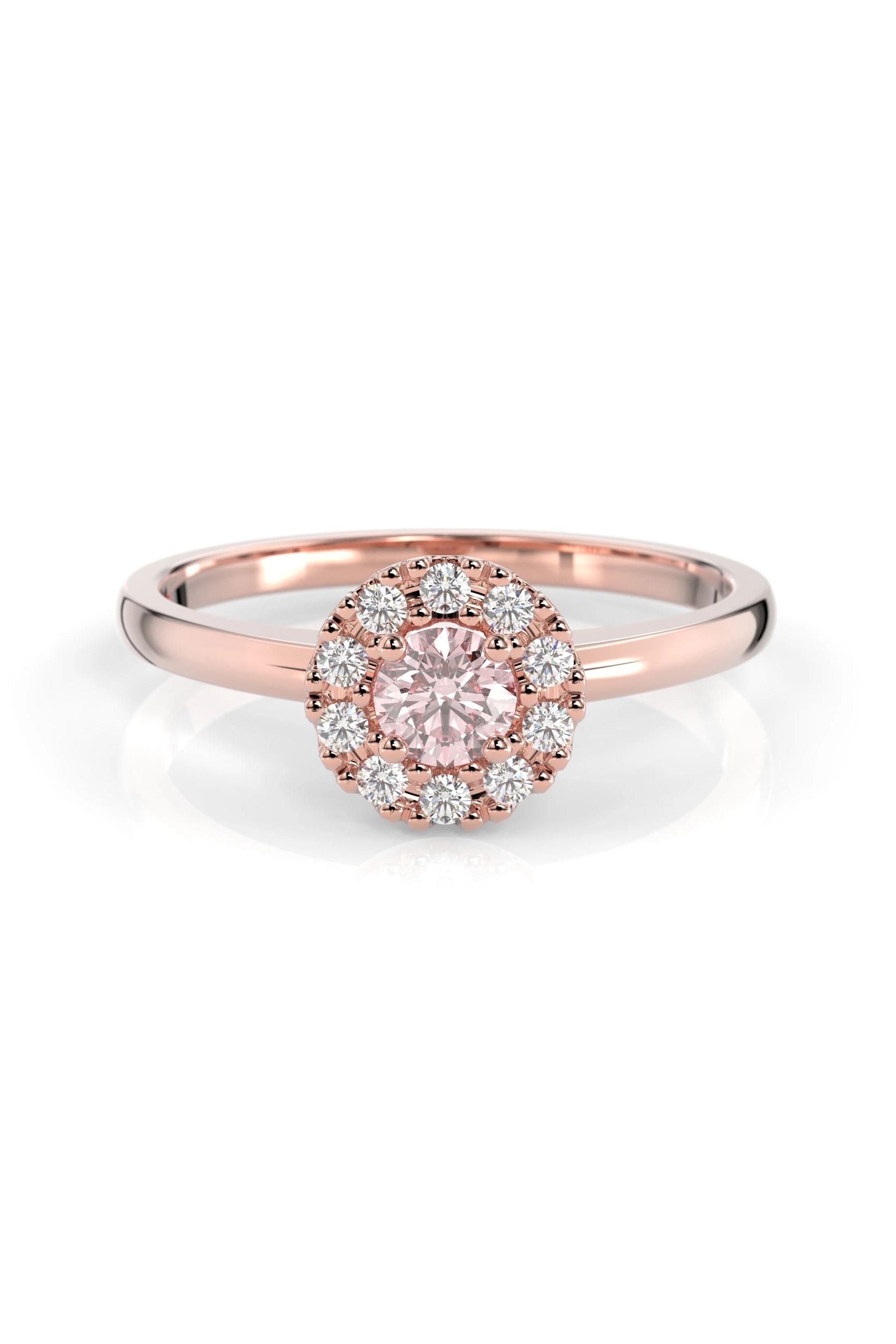 Festive Annabella Halo Morganiitti + 10x0,01ct 15,5