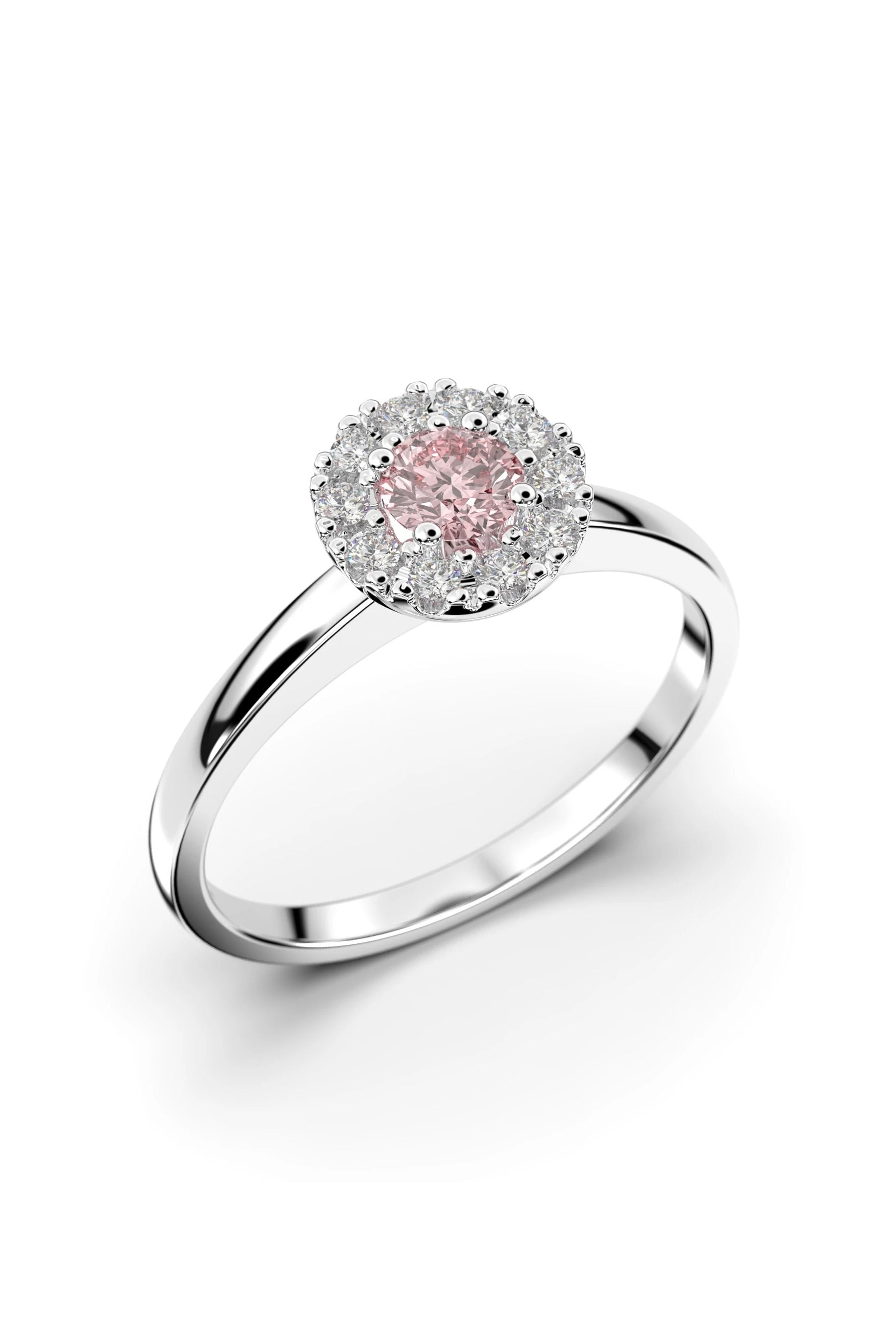 Festive Annabella Halo Morganiitti + 10x0,01ct 15,5