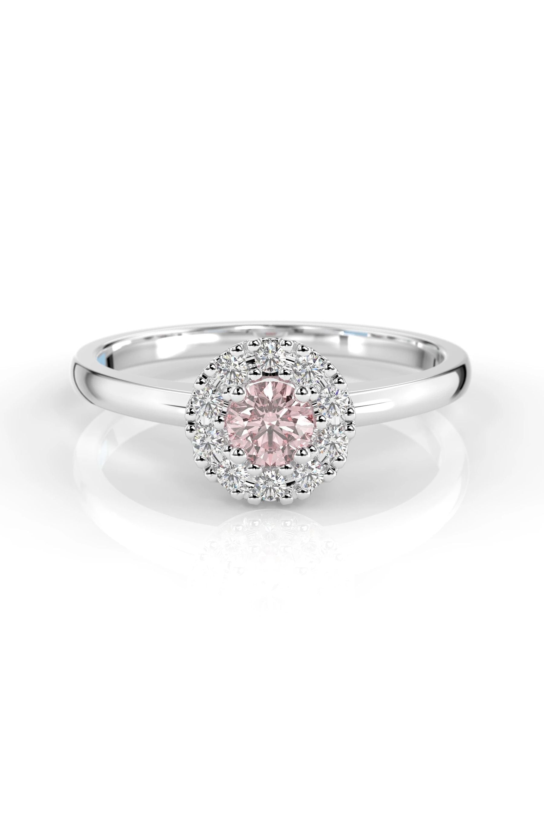 Festive Annabella Halo Morganiitti + 10x0,01ct 15,5